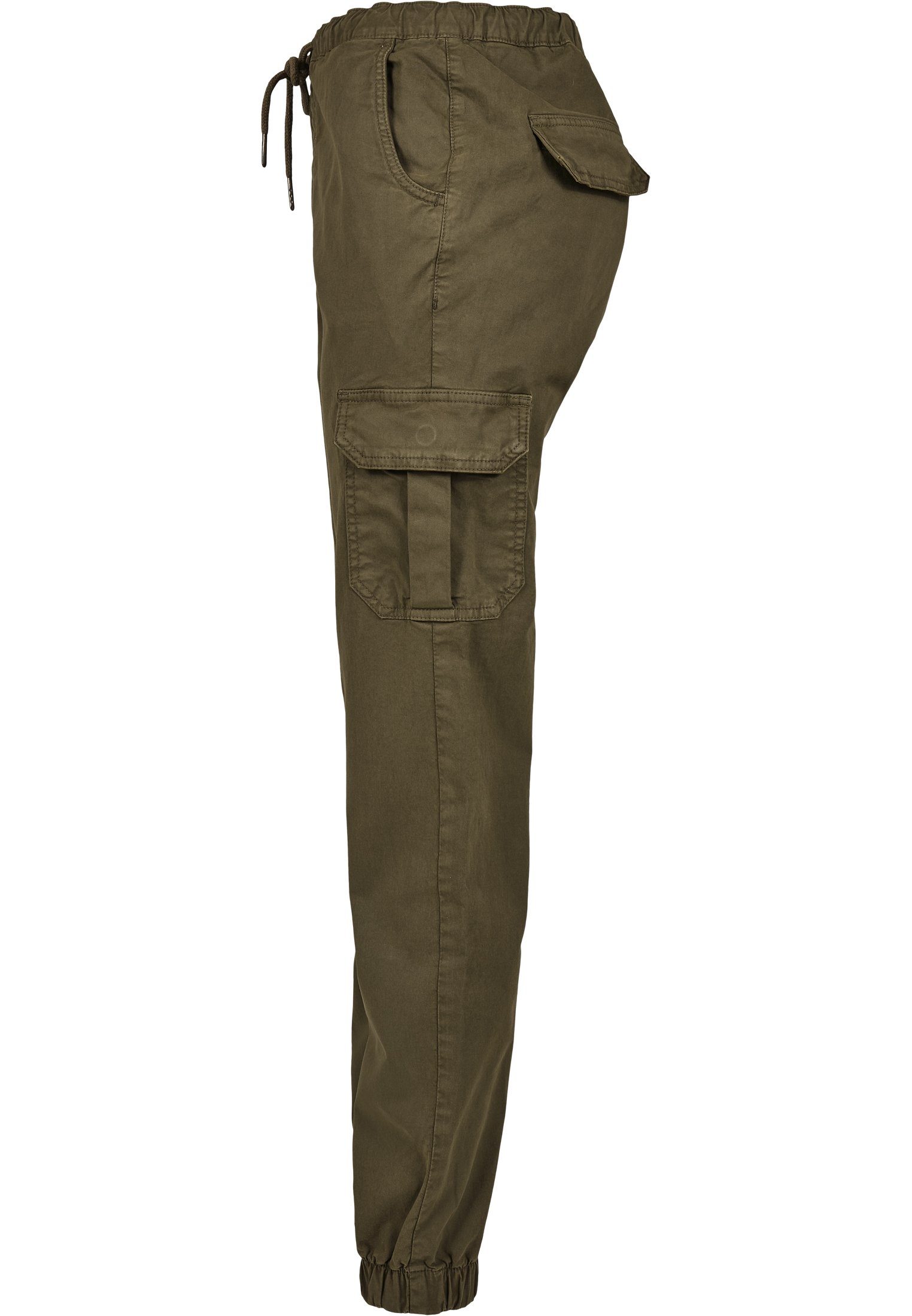 URBAN CLASSICS Cargohose Waist (1-tlg) Pants Ladies Damen Jogging High summerolive Cargo