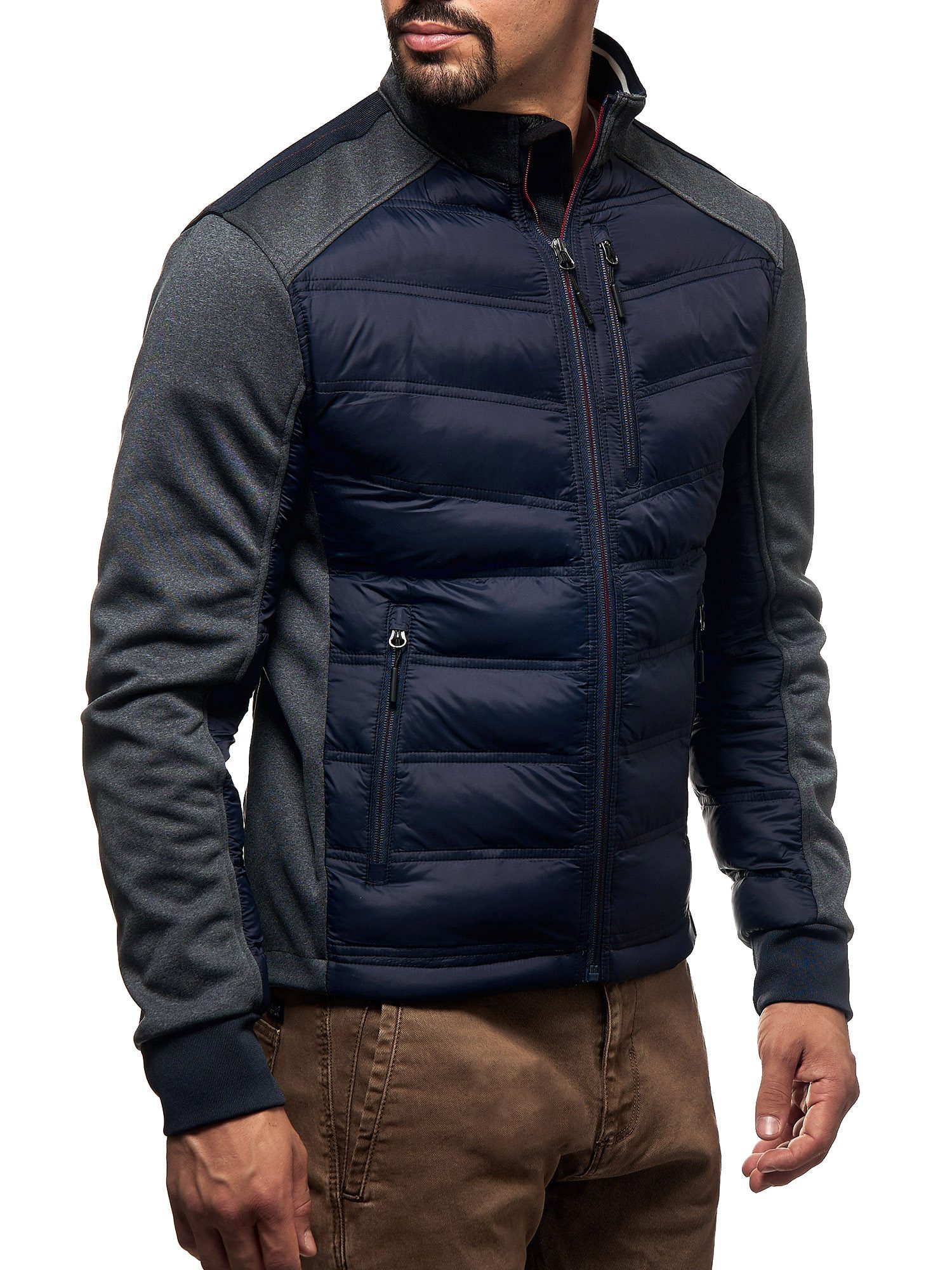 Indicode Steppjacke Herren Alterio Herrenjacke Daunen-Optik