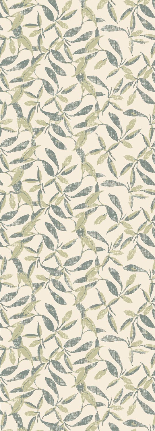 queence Vinyltapete Blätter glatt, (1 - mit Motiv herbstlichem St), Tapete botanisch, Grüntöne, 90x250cm Selbstklebende