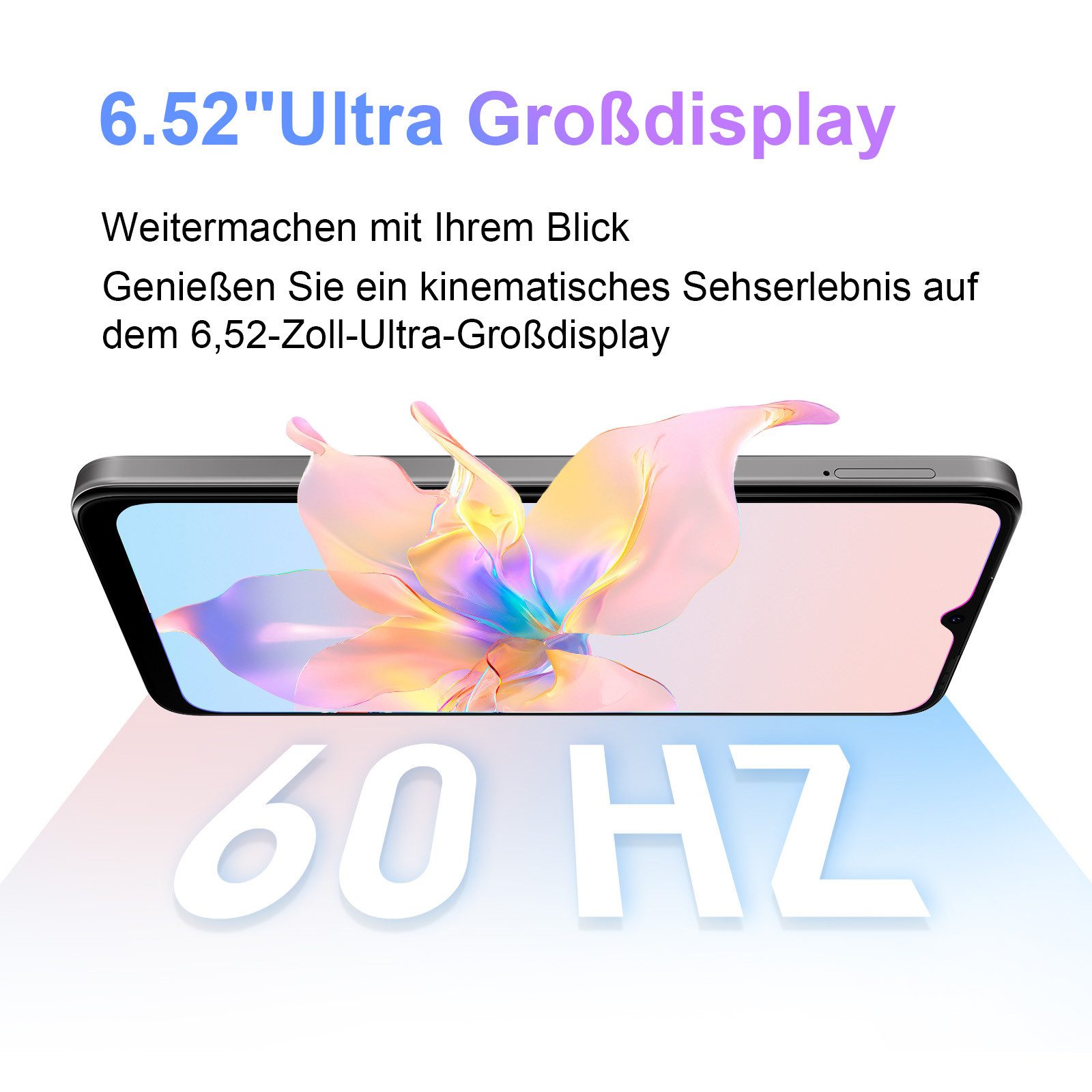 ZTE Blade A35e Smartphone (16,56 cm/6,52 Zoll, 64 GB Speicherplatz, 8 MP Kamera) grau