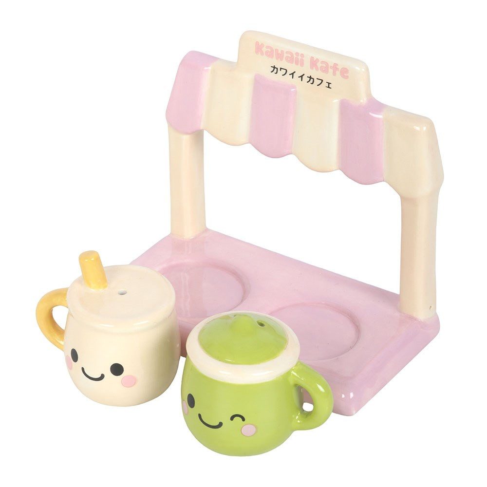 Something Different Salz- / Pfefferstreuer Kawaii Latte Anime Salz - und Pfefferstreuer mit Café-Halter