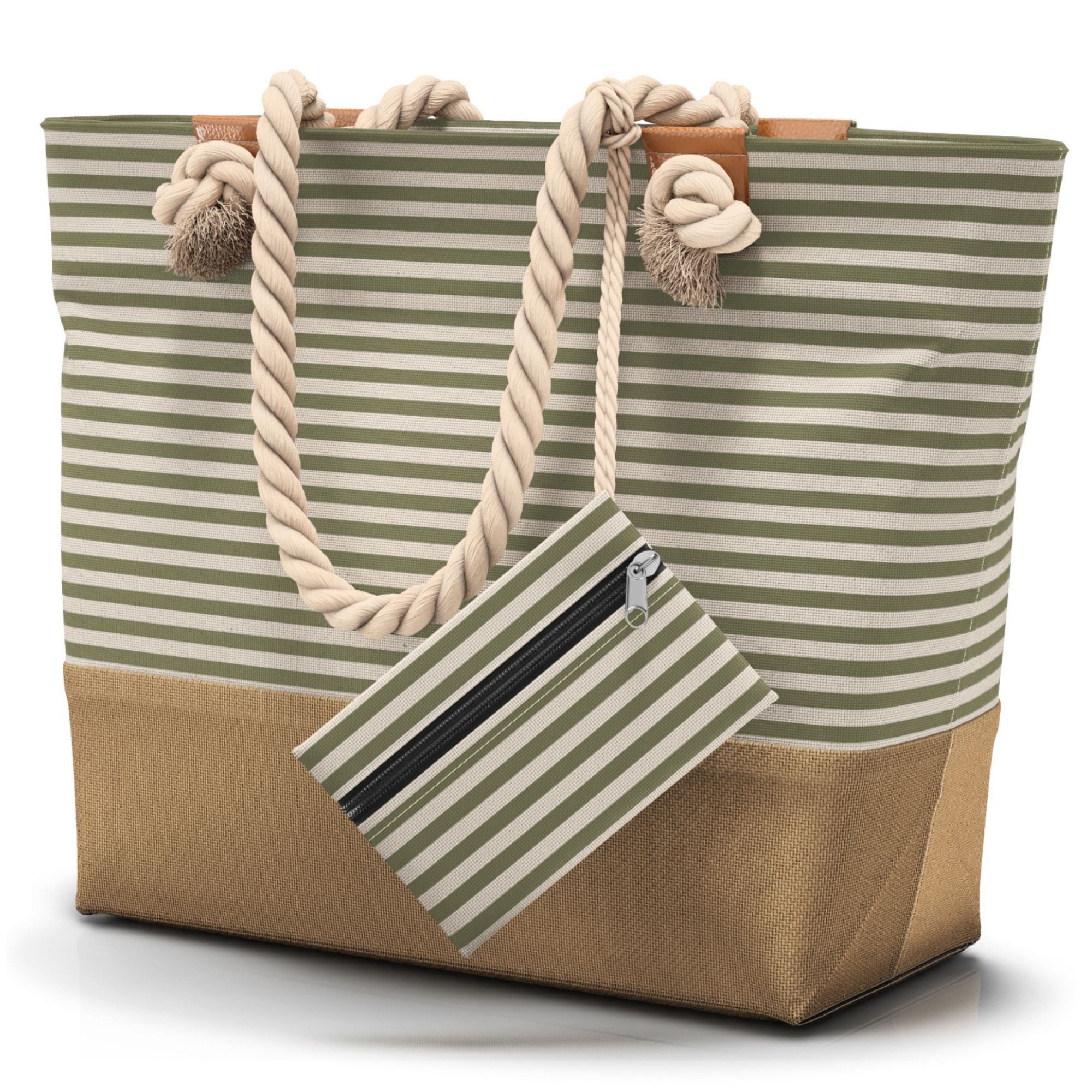 furora HOLIDAY Strandtasche Badetasche mit Reißverschluss & 2x Innentaschen günstig online kaufen