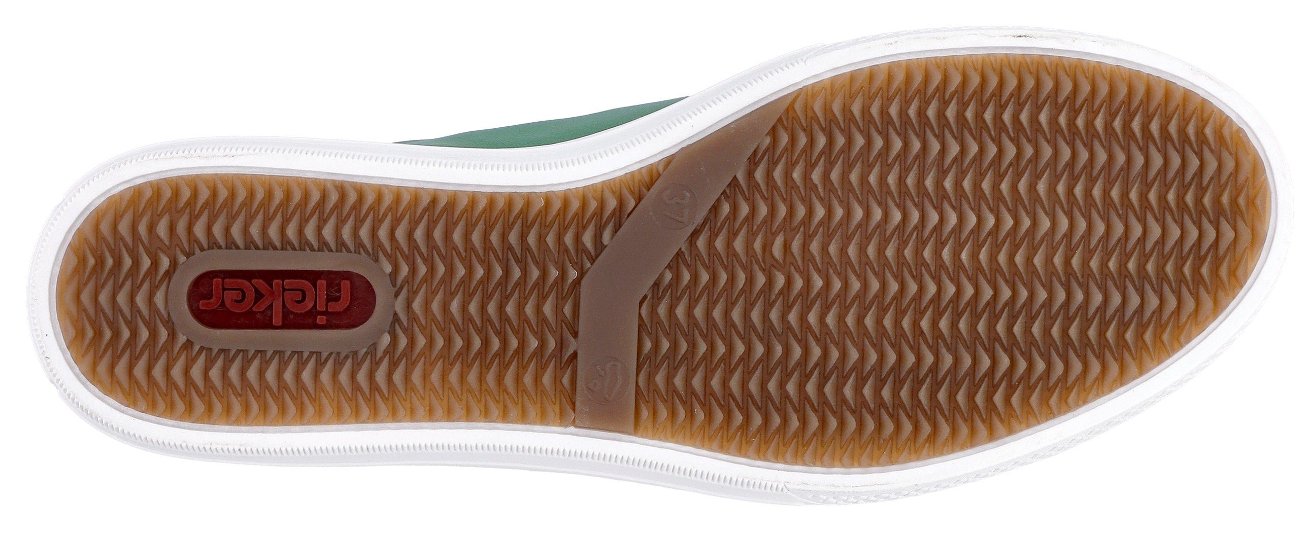 Rieker Plateausneaker mit seitlichem Reißverschluss, Freizeitschuh, Halbschuh, Schnürschuh