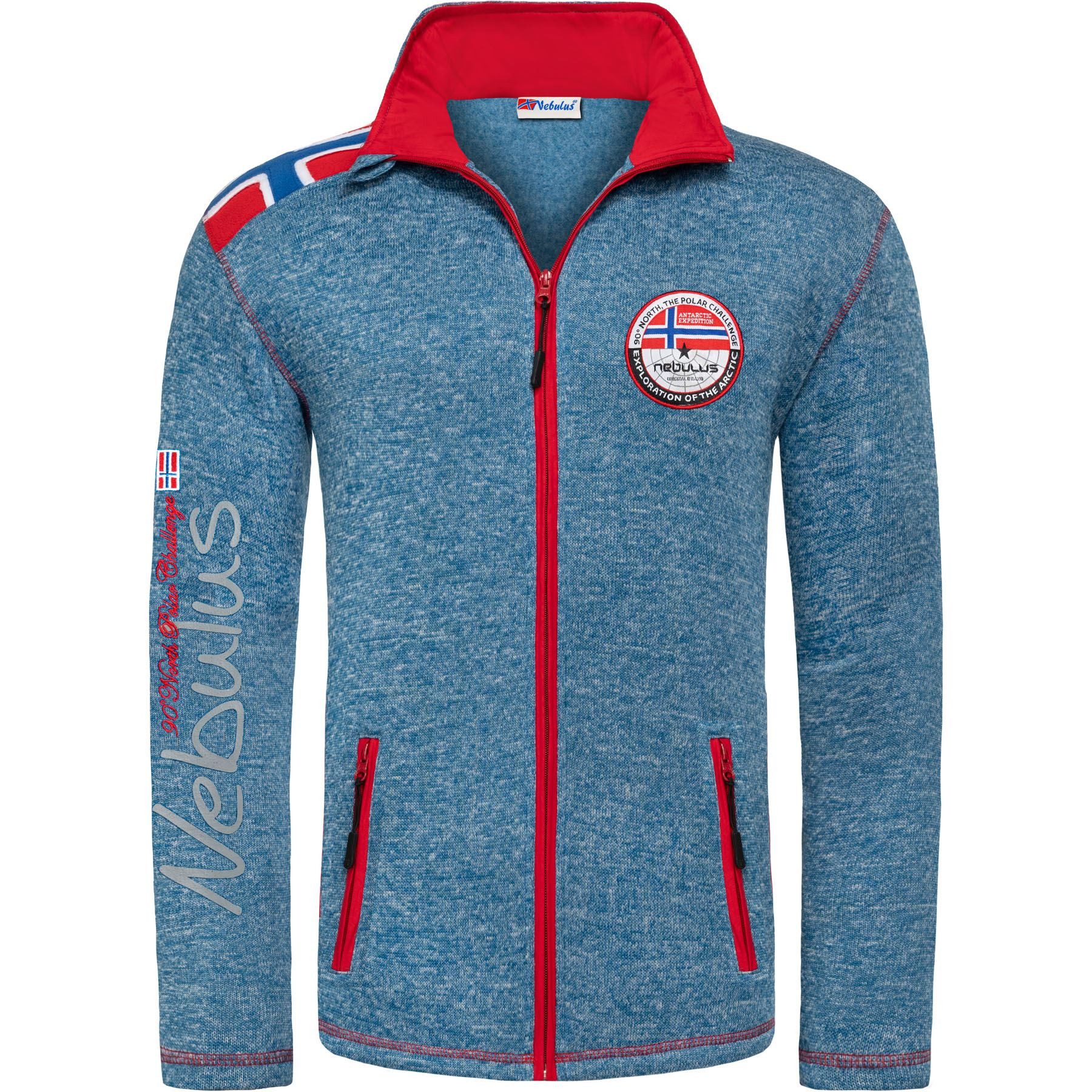 Nebulus Fleecejacke NORKY, P4943 - Herren, blau meliert, 3XL günstig online kaufen