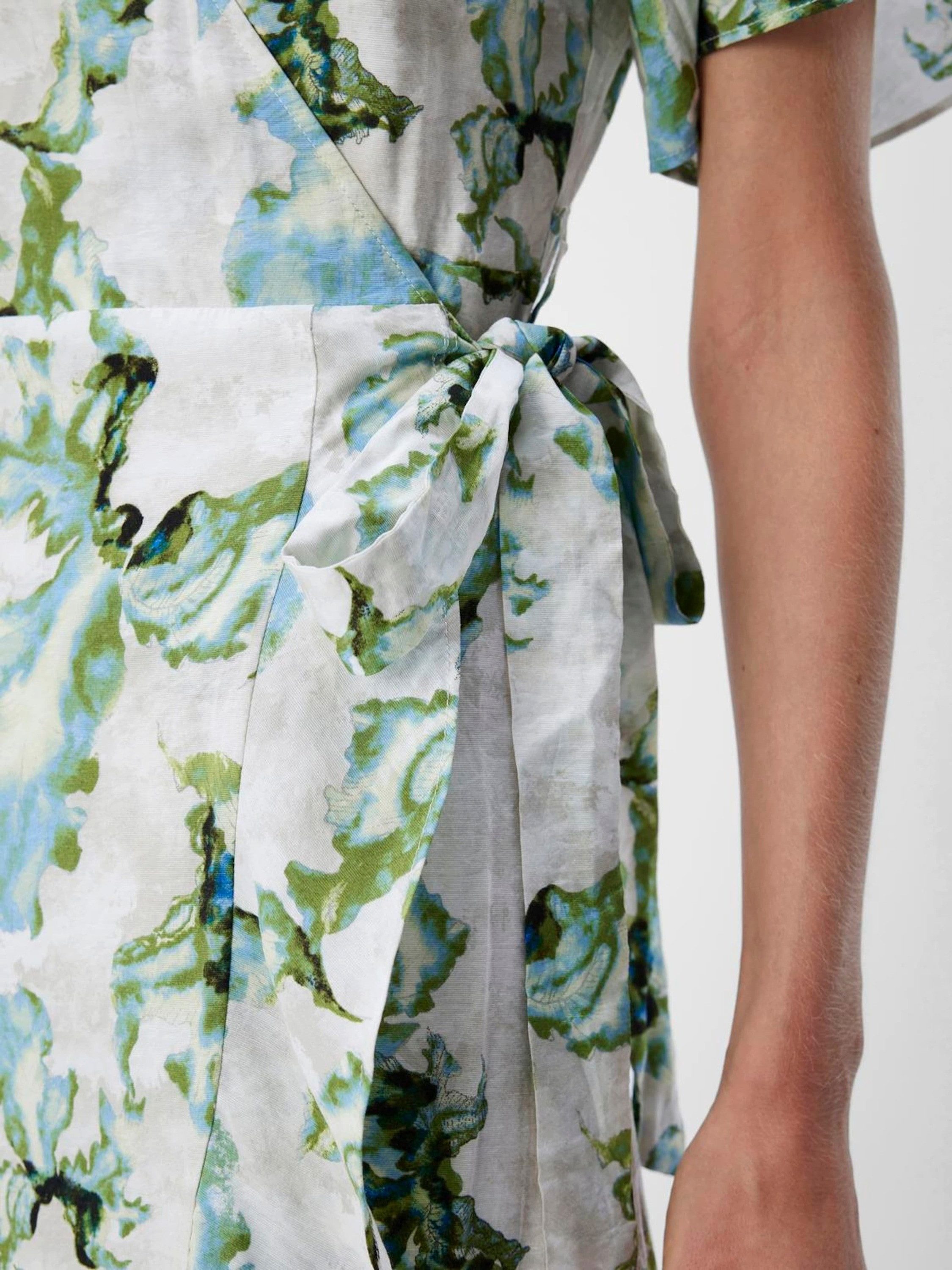 Object Maxikleid OBJIdda Papaya (1-tlg) Wickel-Design