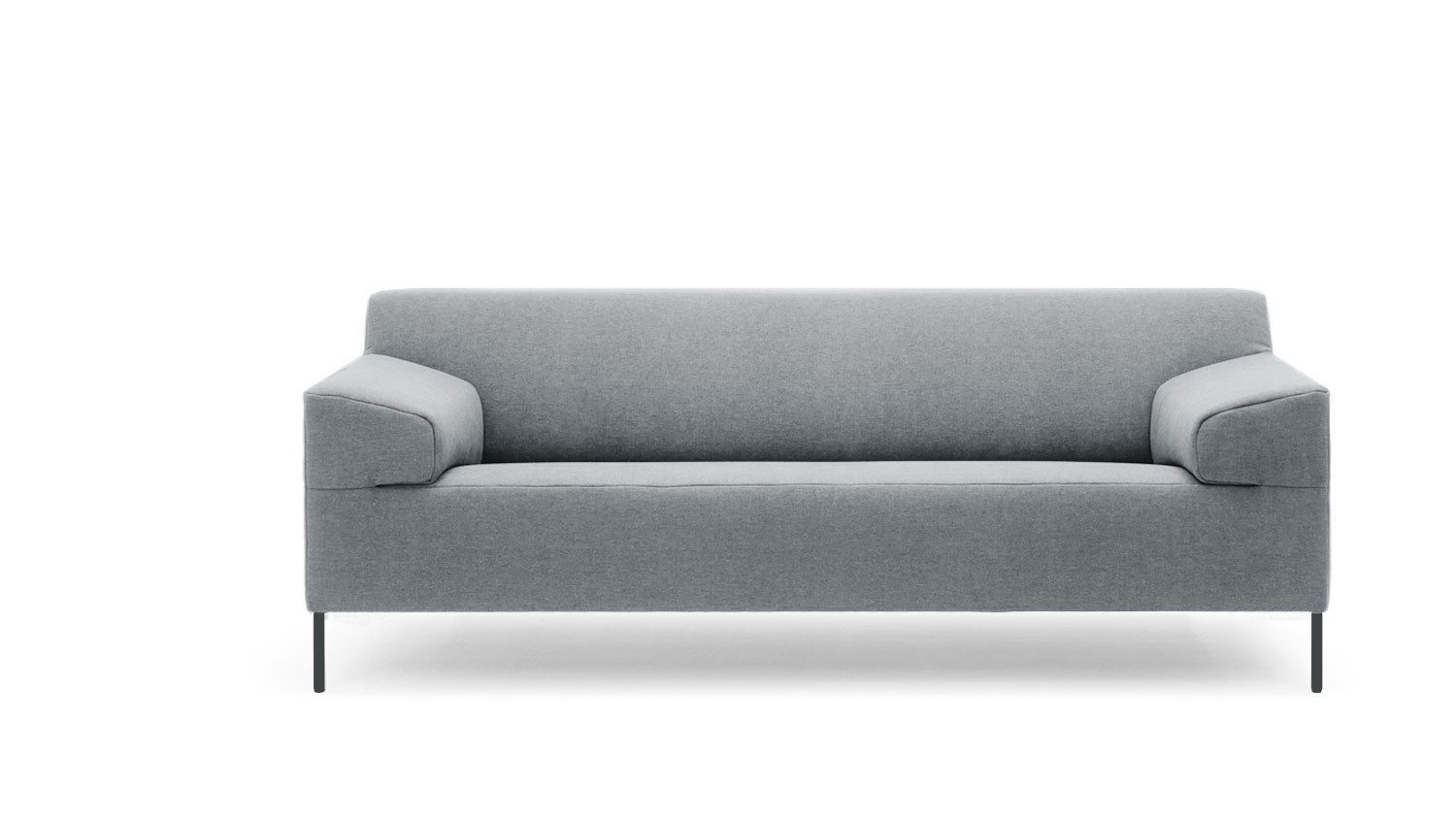 freistil ROLF BENZ Sofa Rolf Benz Sofa Freistil 180 Couch Stoff grau 200 cm Fuß schwarz