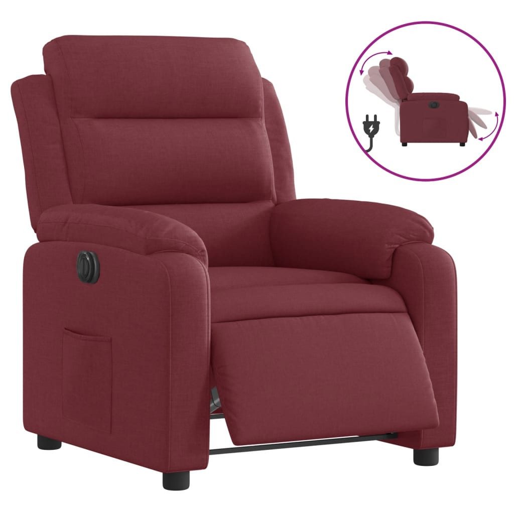 vidaXL Sessel Relaxsessel Elektrisch Weinrot Stoff günstig online kaufen