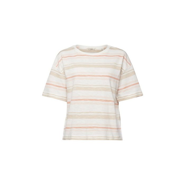 Esprit T-Shirt T-Shirt mit Streifen 100% Baumwolle (1-tlg)