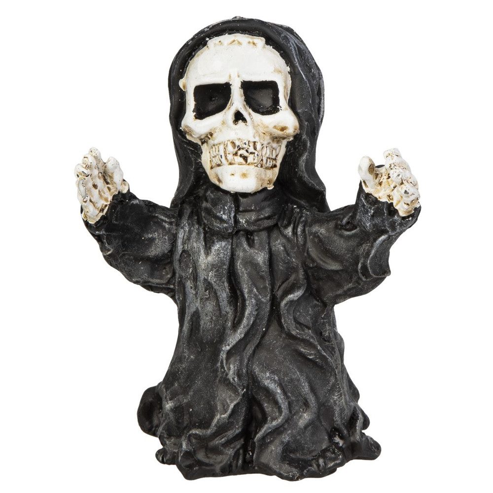 MICA Dekofigur Sensenmann Totenkopf - ca. 9,3 x 7,5 x 12,4 cm