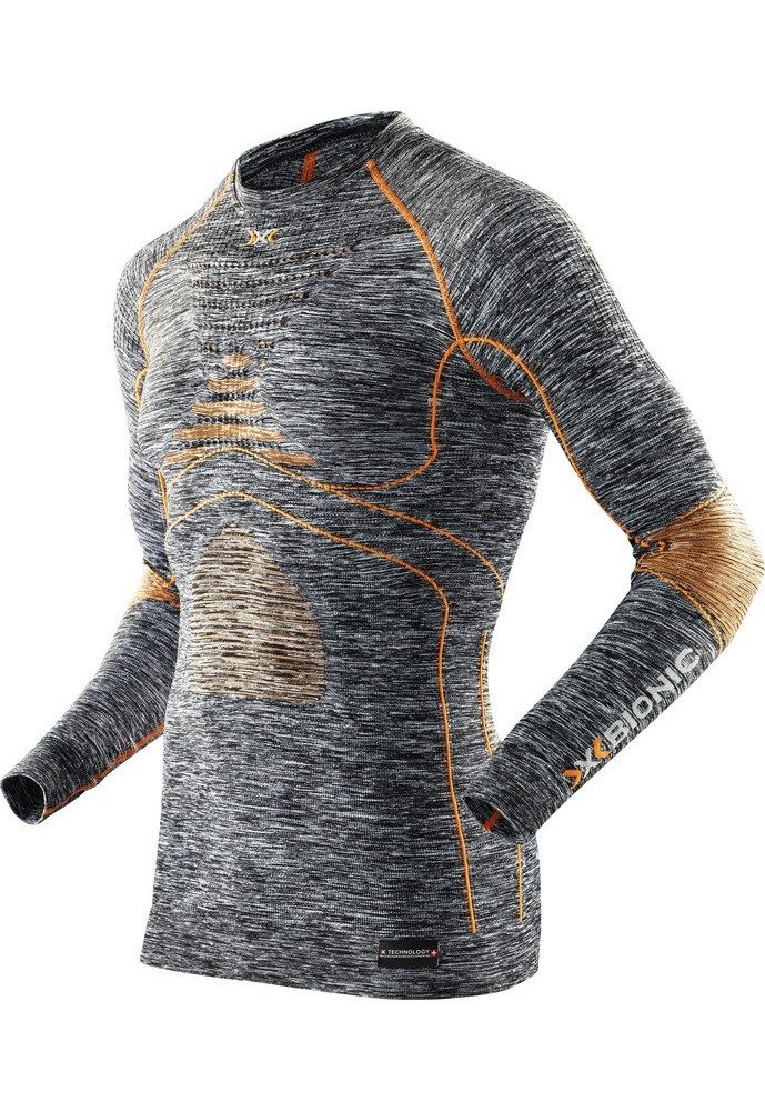 Langarmshirt Energy Accumulator Evo Melange Shirt Long Sleeves grau Herren