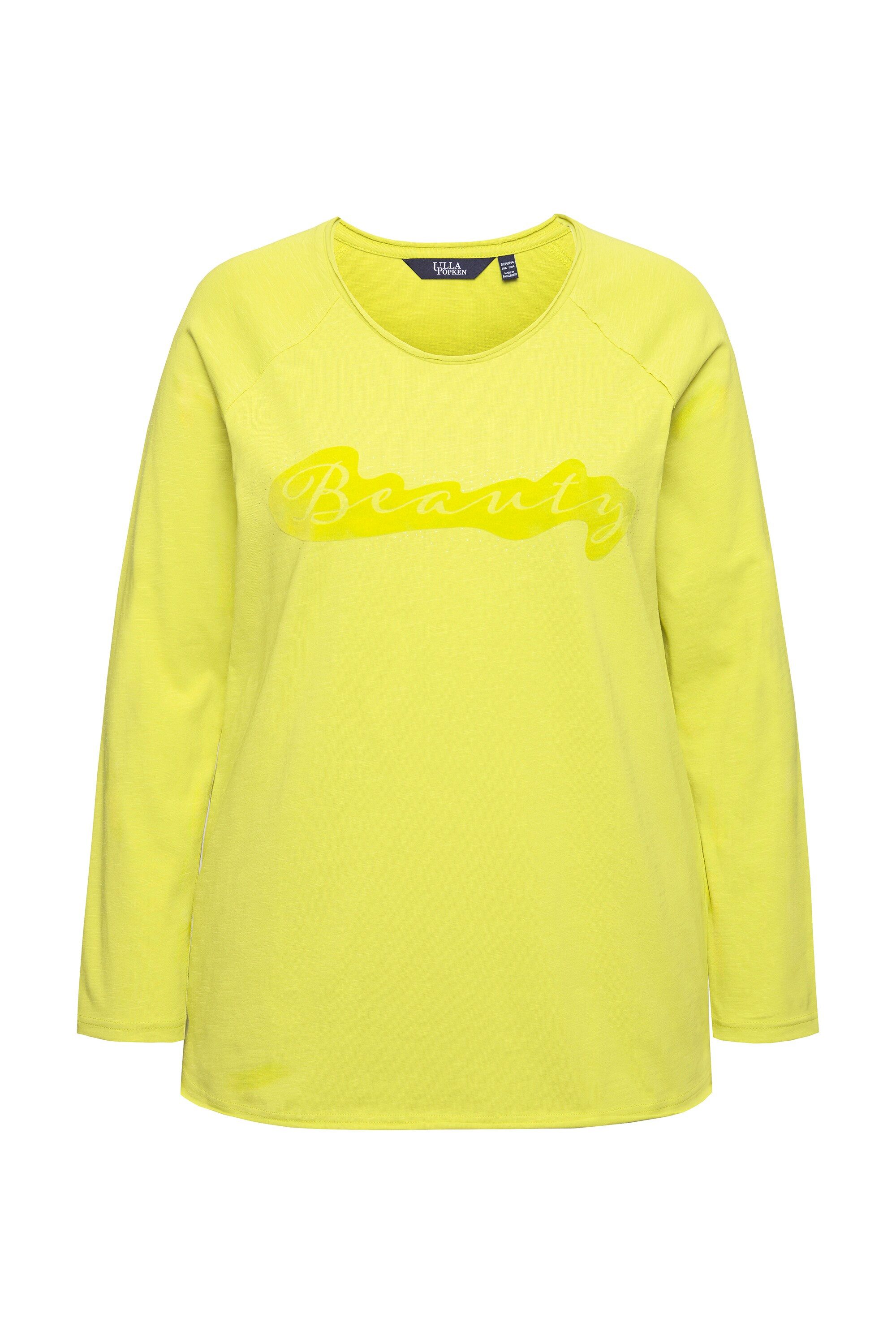 Ulla Popken T-Shirt Shirt Flockdruck A-Linie Rundhals Langarm günstig online kaufen