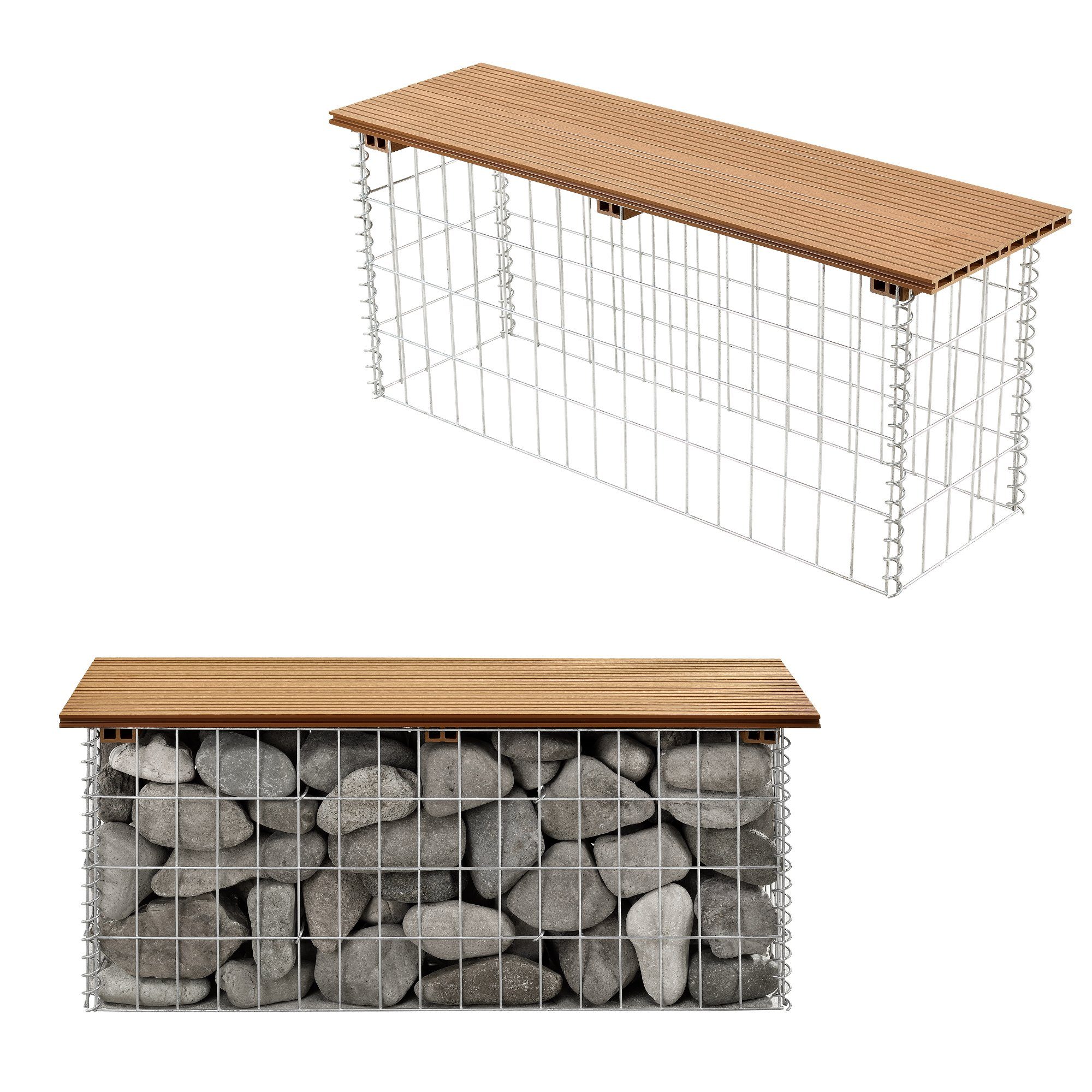 pro.tec Gartenbank, »Friesland« WPC Gabionenbank 100 günstig online kaufen