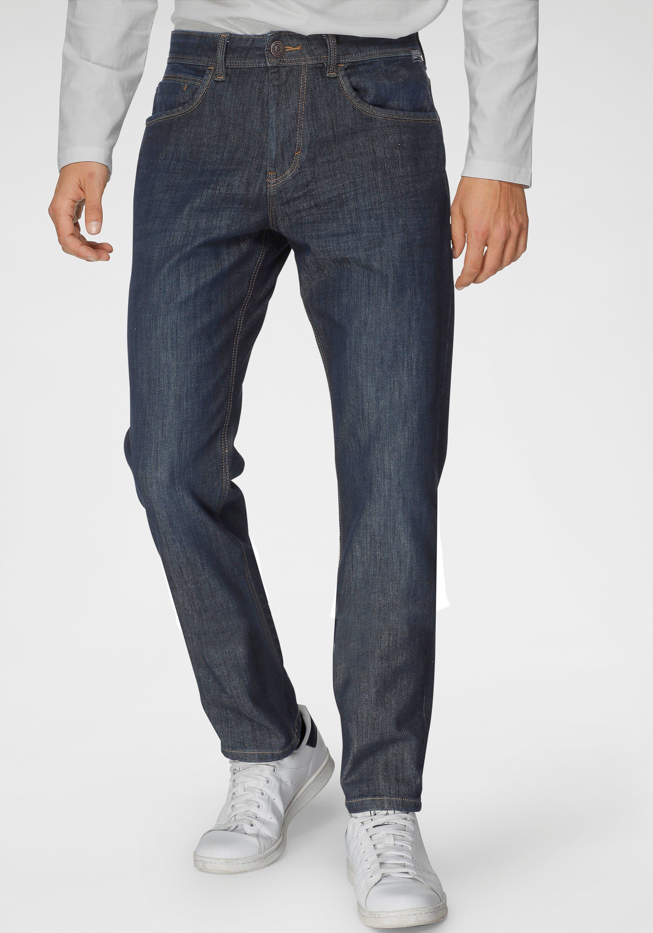 TOM TAILOR 5-Pocket-Jeans Josh mit Reißverschluss rinsed blue