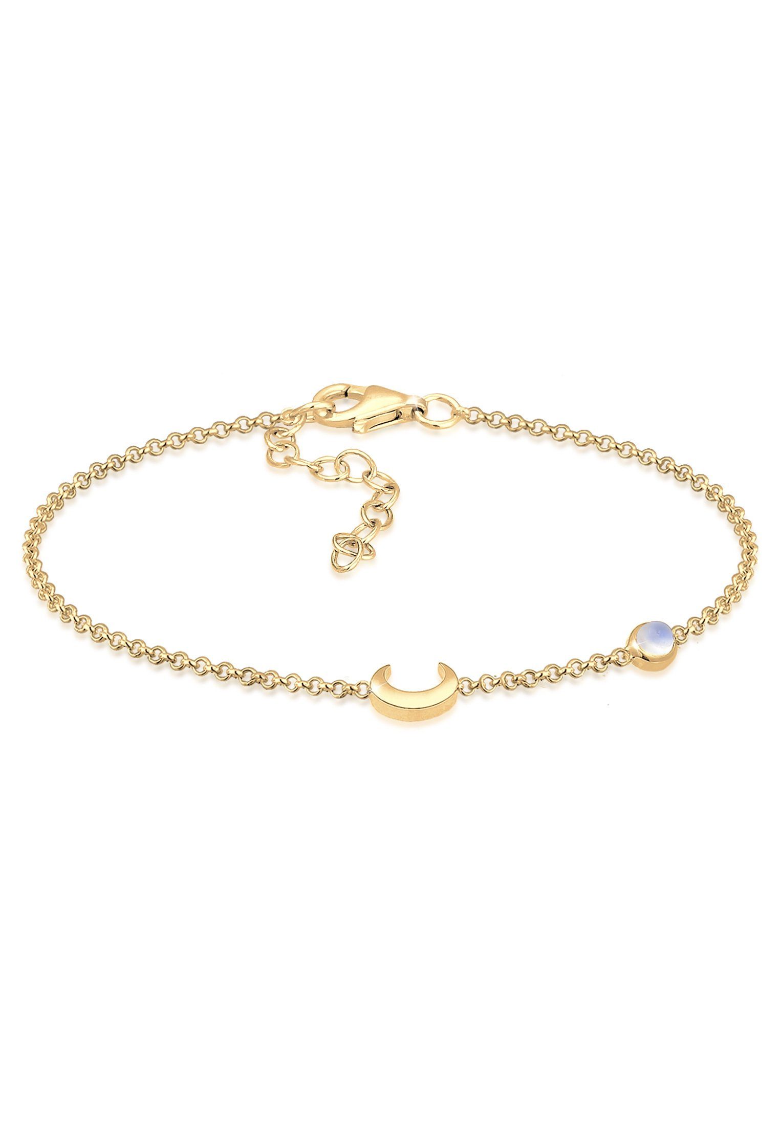 Elli Armband Halbmond und Mondstein 925 Silber vergoldet (kein Set, 1-tlg), günstig online kaufen