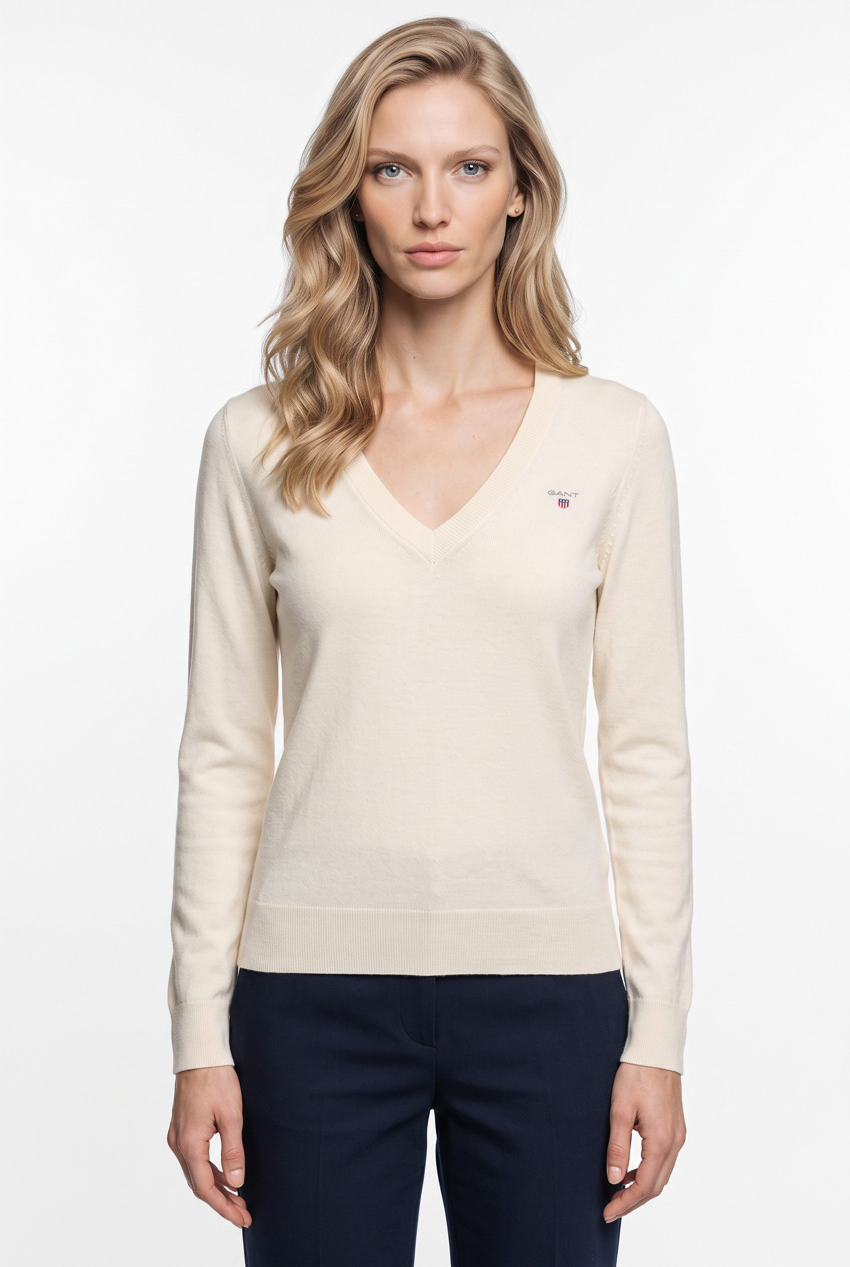 Gant Strickpullover WOOL COTTON V-NECK