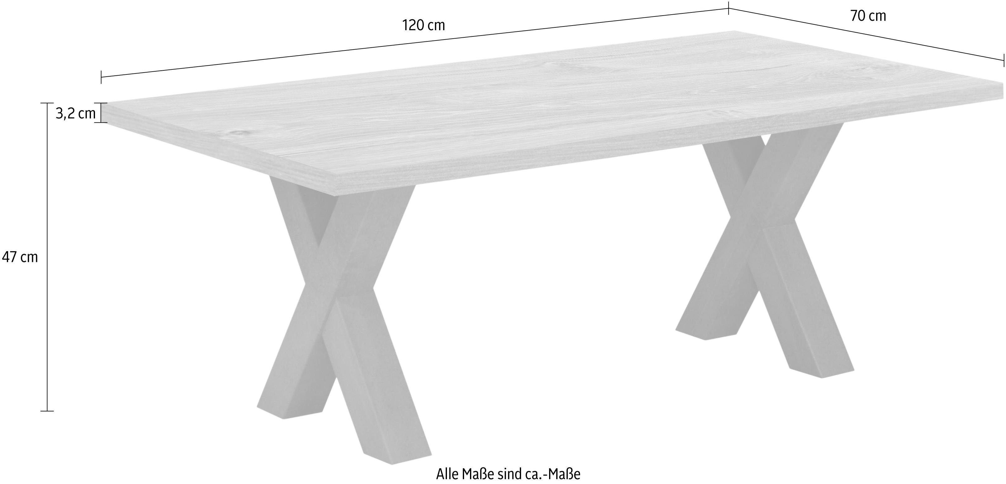 120 oak graphit/stirling Mäusbacher Mister, 70 x Couchtisch cm