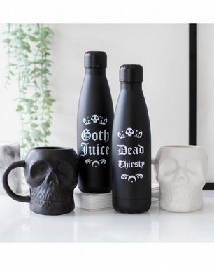 Horror-Shop Dekofigur Goth Juice Gothic-Wasserflasche aus Metall als Ges