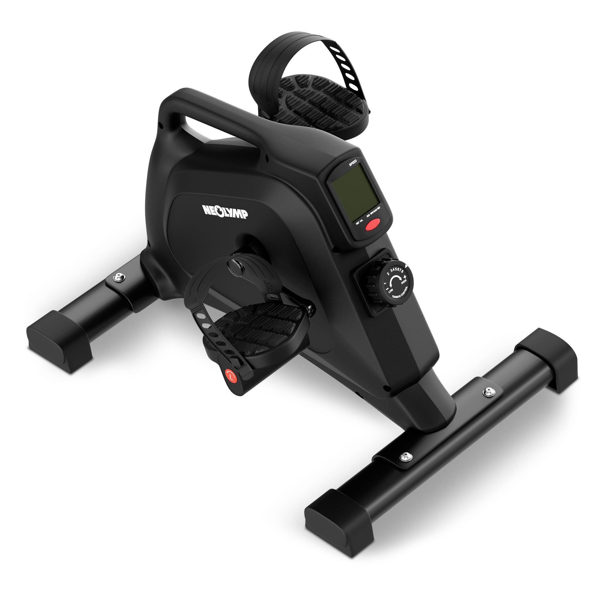 NEOLYMP Pedaltrainer für Zuhause TÜV geprüft – gelenkschonender Beintrainer im Sitzen, Widerstandstrainer mit Display, 8 Stufen & Magnetbremse - Heimtrainer
