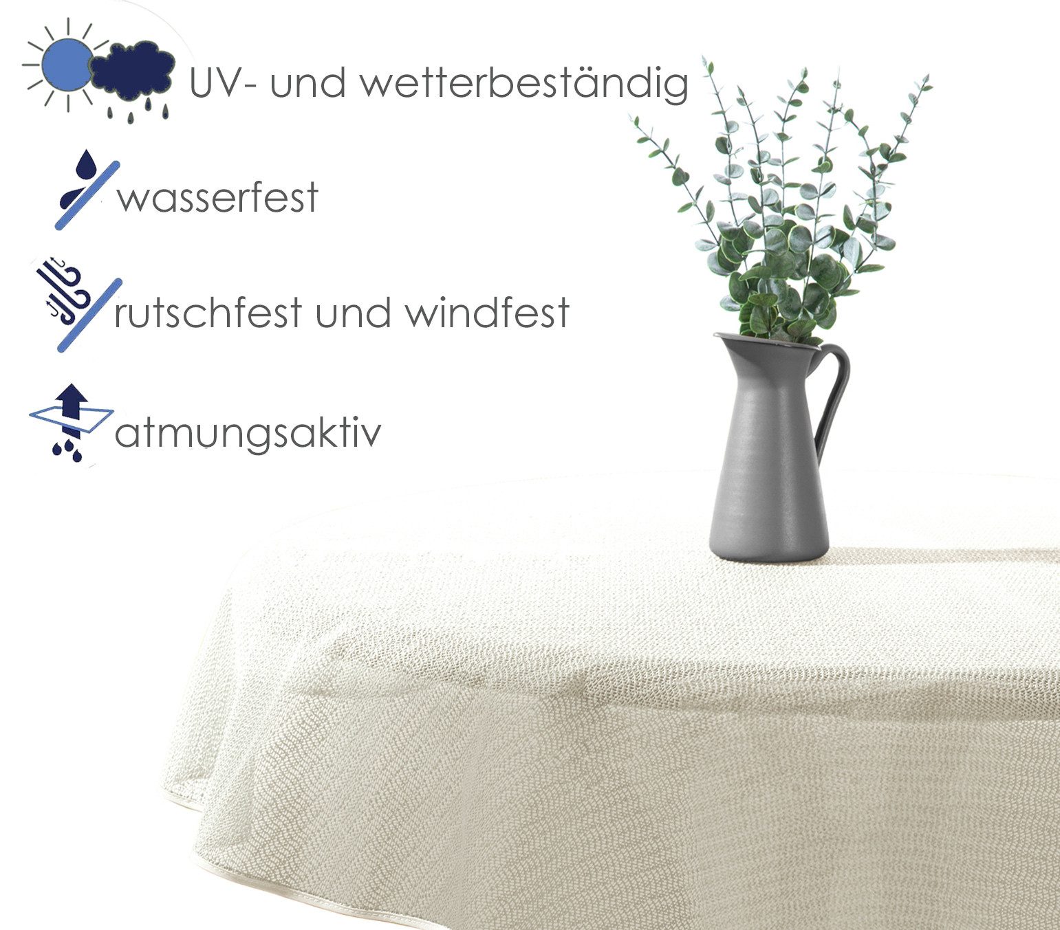 heimtexland Gartentischdecke Outdoor Tischdecke Garten Balkon Camping Tisch günstig online kaufen