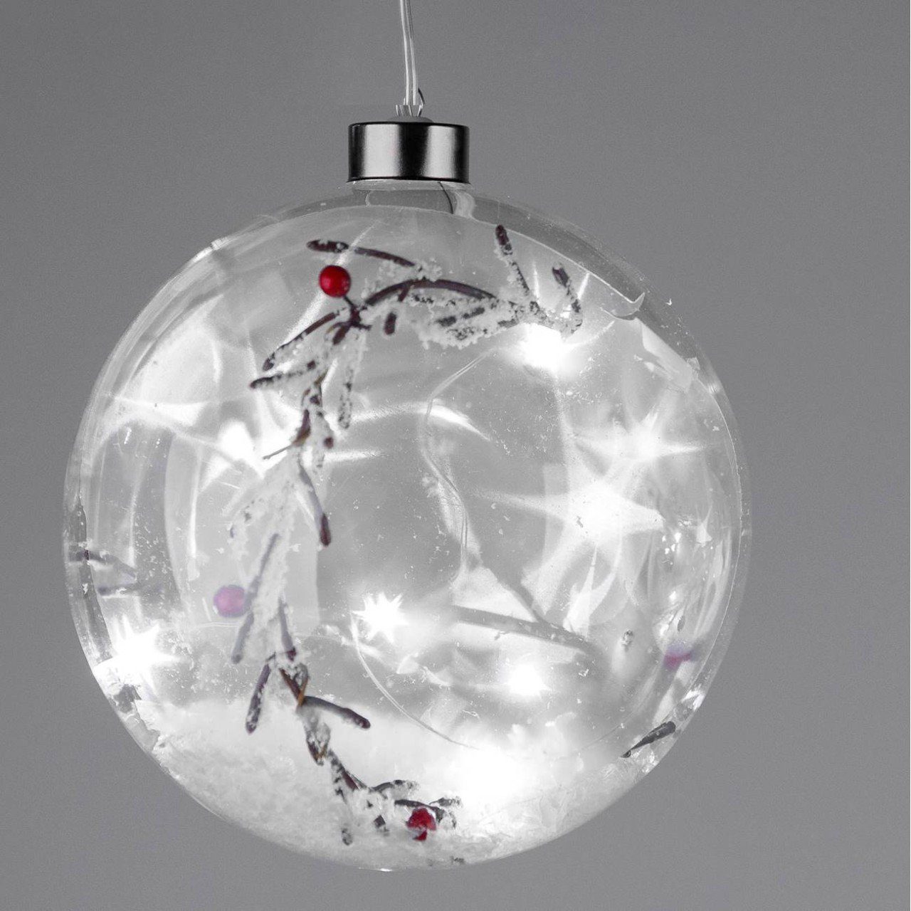 formano Christbaumschmuck Winterzeit, Transparent D12cm Glas