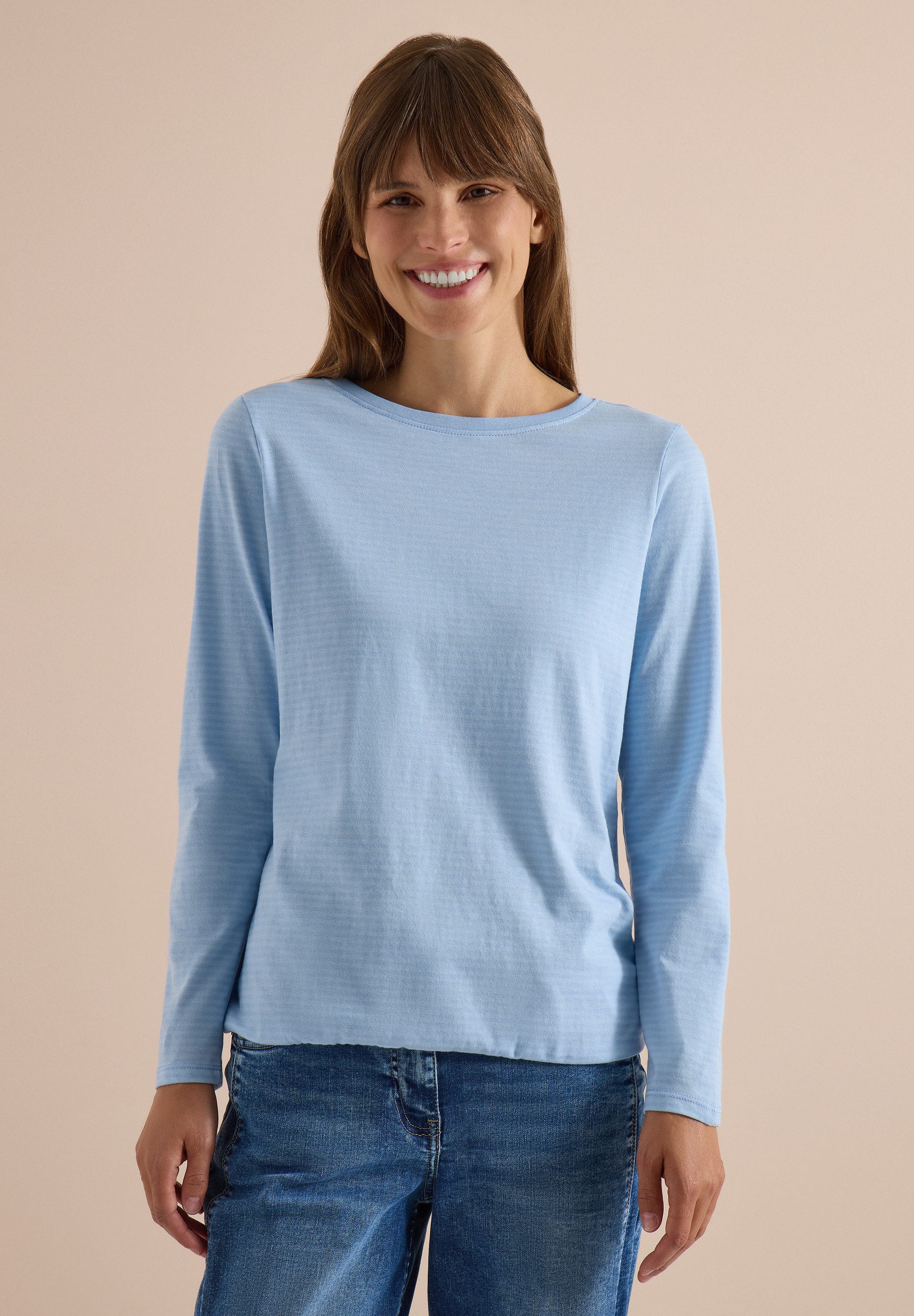 CECIL Langarmshirt im soften Baumwoll-Mix
