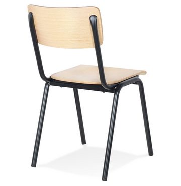 KADIMA DESIGN Esszimmerstuhl PARVATI Klassisch Stuhl mit Lehne Helles Wood