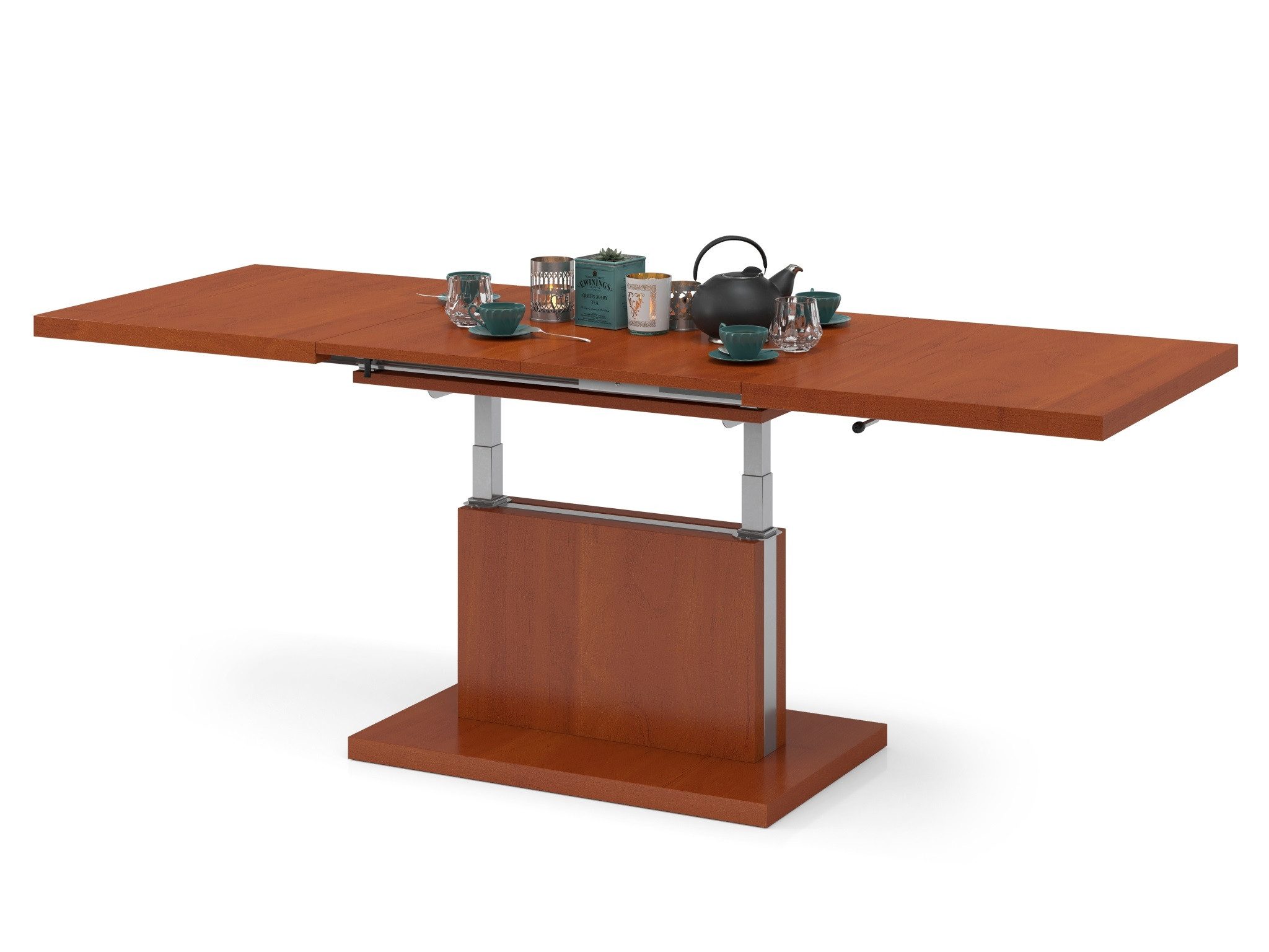 Mazzoni Couchtisch Aston Kirschbaum stufenlos höhenverstellbar günstig online kaufen