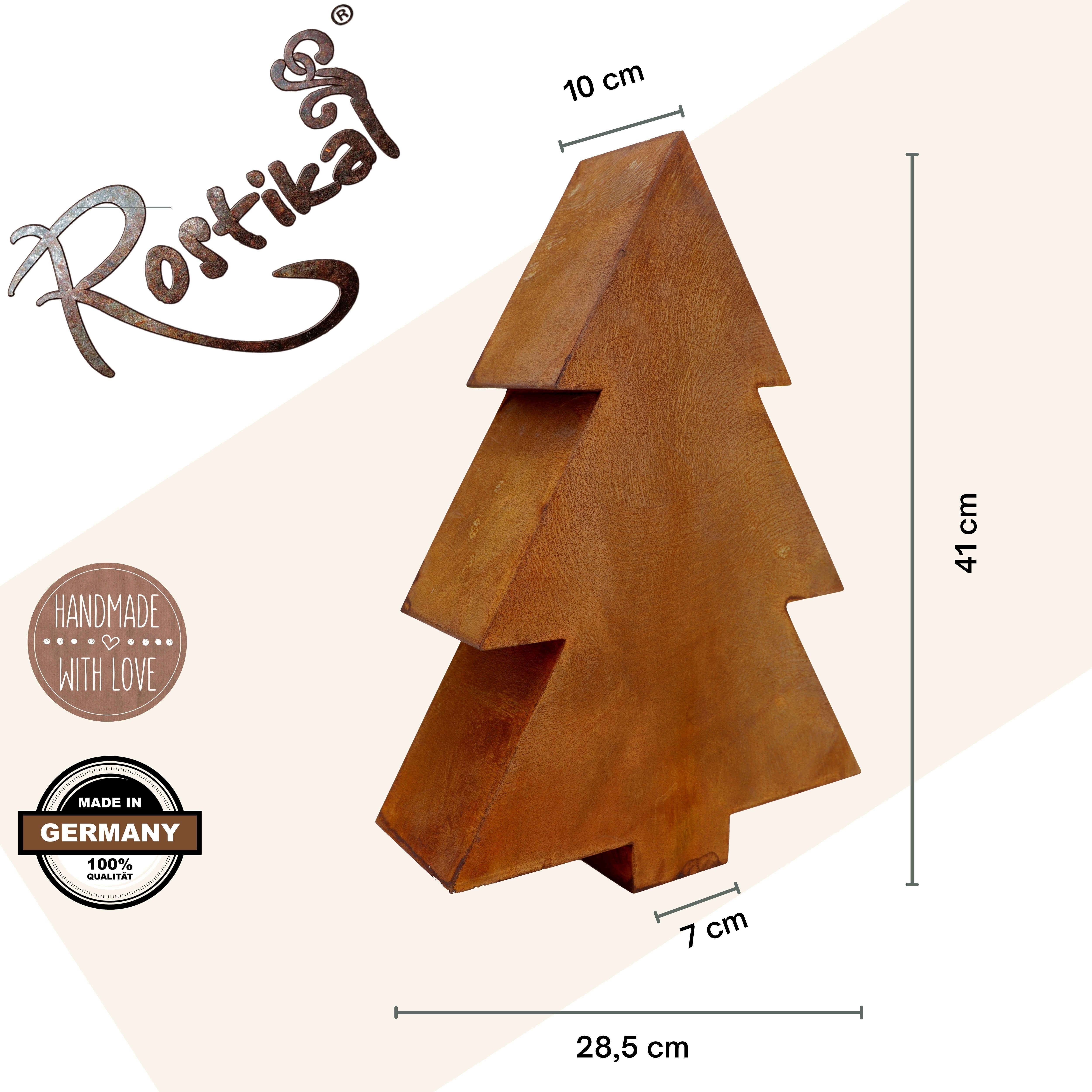 Rostikal Weihnachtsfigur Weihnachtsdeko Tannenbaum Metall Deko Weihnachten, günstig online kaufen