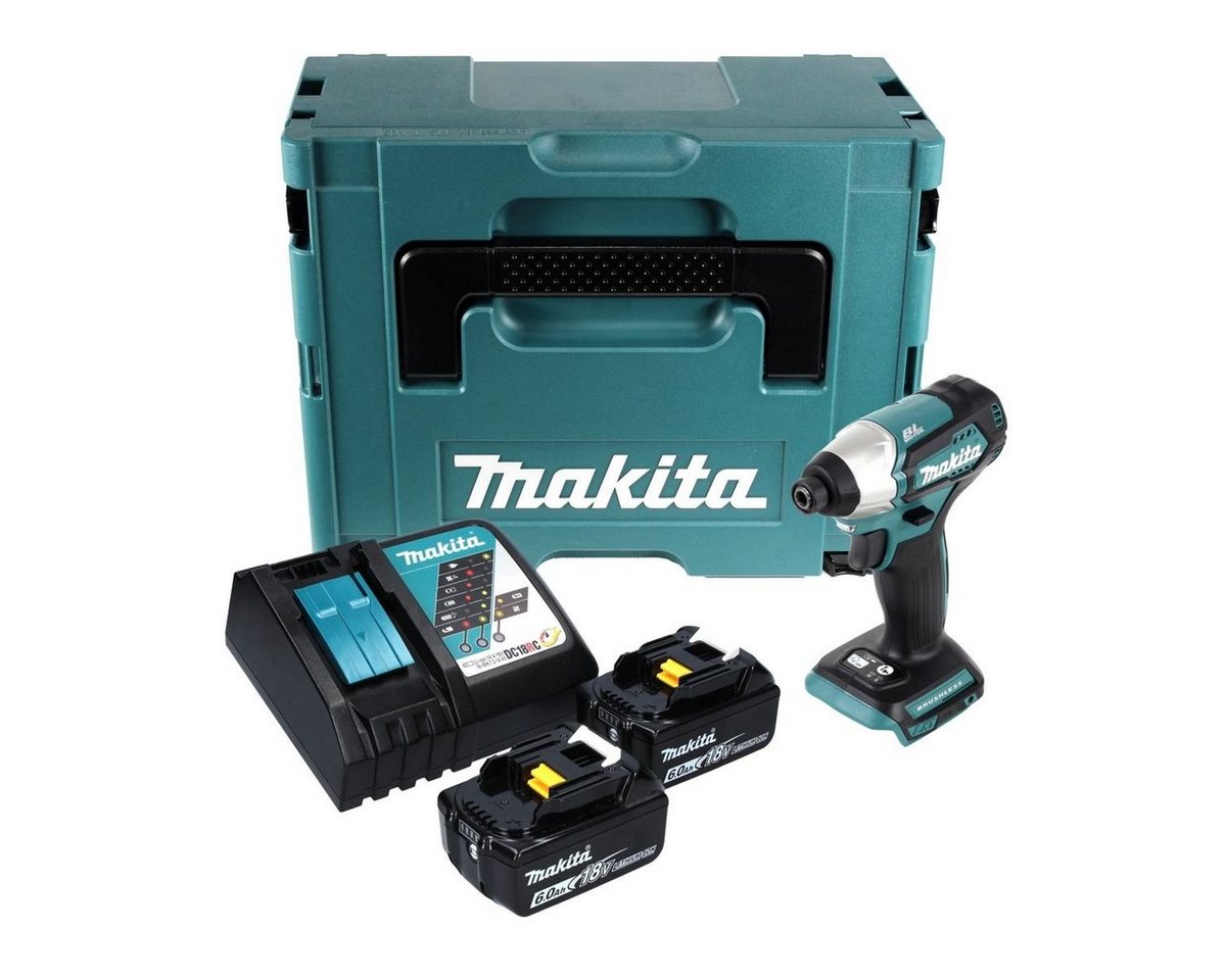Thumbnail - Makita Akku-Schlagschrauber DTD 155 RGJ Akku Schlagschrauber 18 V 140 Nm 1/4" Brushless + 2x Akku