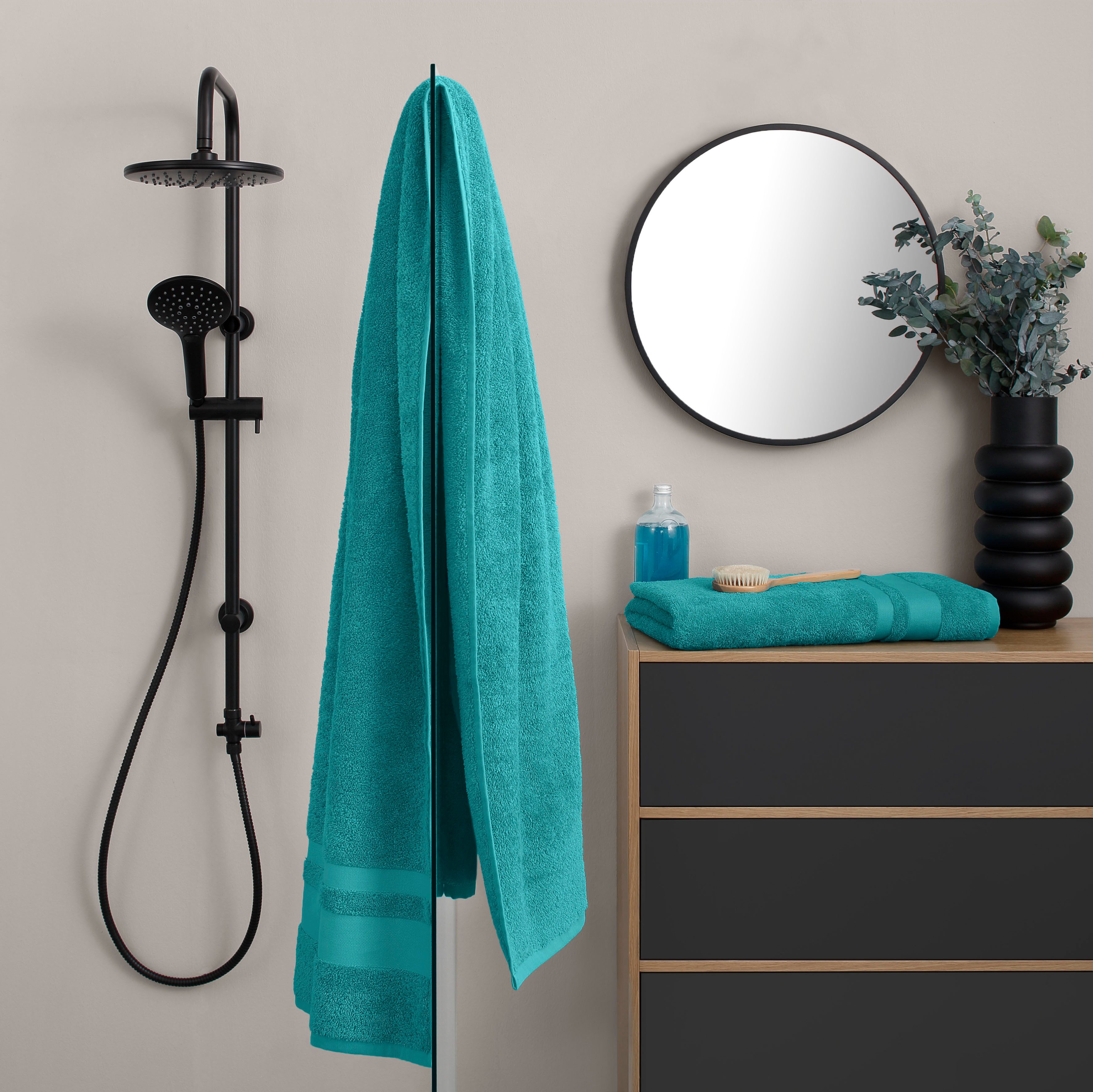 OTTO home Saunatuch Vanessa, 2 Saunatücher, 80x200cm, in Standard- und Premium-Qualität, Walkfrottee (Set, 2-St), Handtücher mit Bordüre, 100% Baumwolle, einfarbig, weich