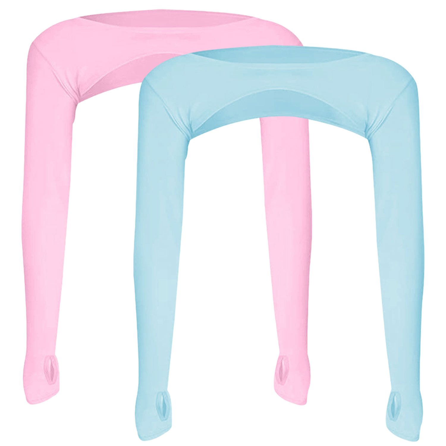 Refttenw Armstulpen Sommer Armlinge Radsport Herren Damen UV-schutz Fingerlöchern 2-St Kurze Sonnenschutzoberteile