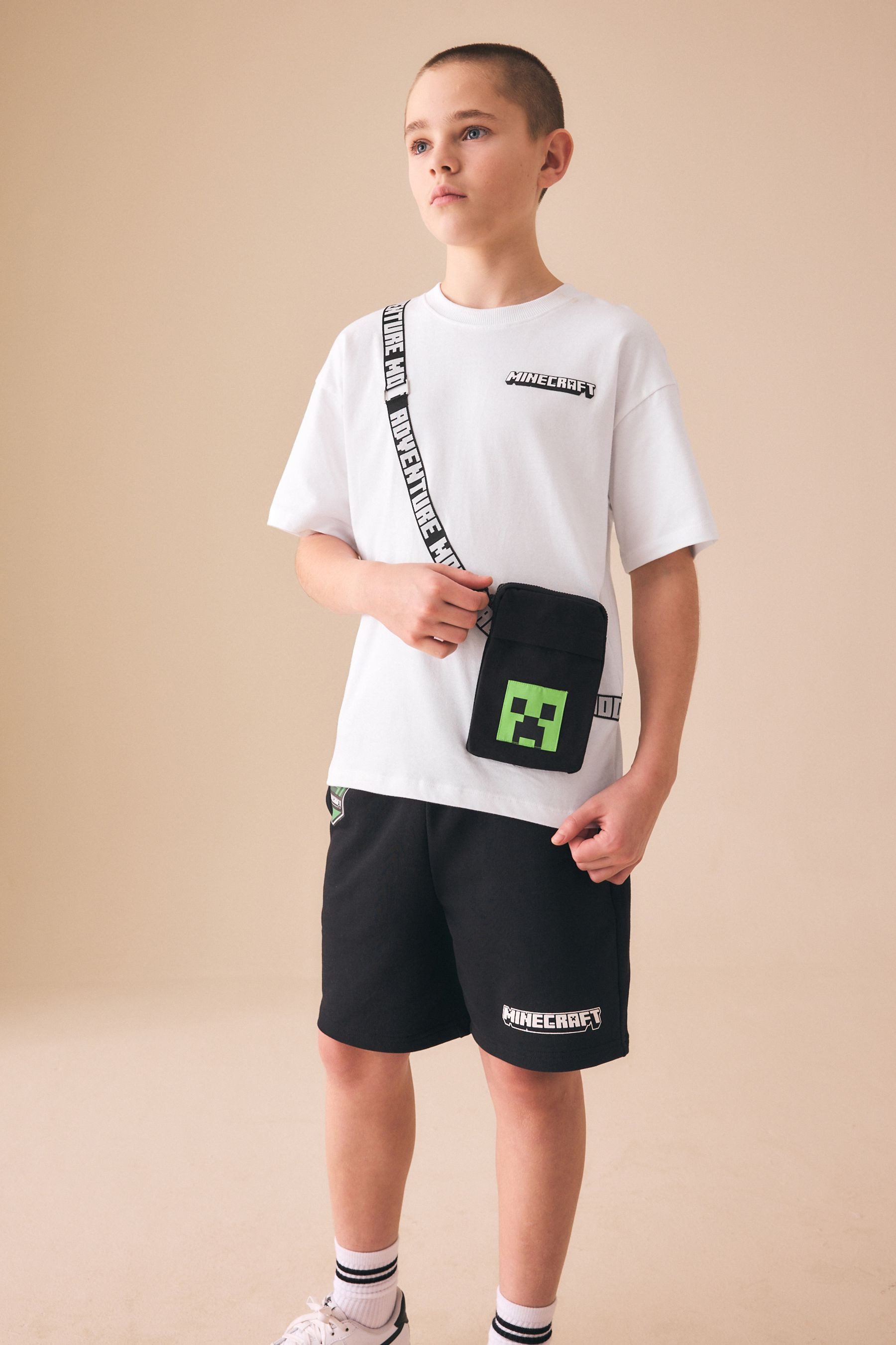 Next T-Shirt & Shorts Minecraft Tasche T-Shirt und Shorts, Set (2-tlg)