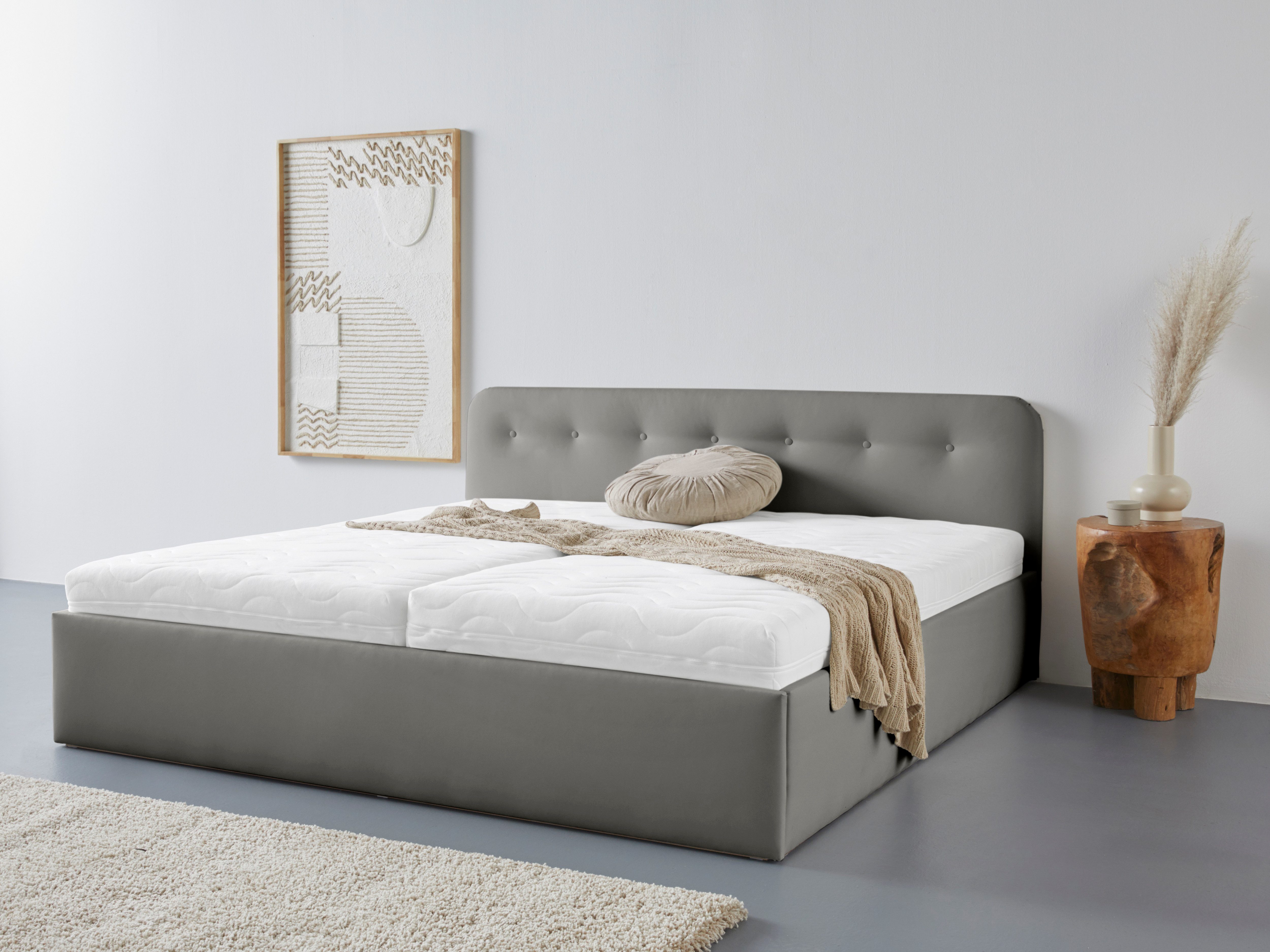 Westfalia Schlafkomfort Polsterbett "Rostock" auch mit Stauraum und Kopftei günstig online kaufen