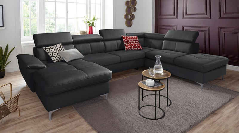 exxpo - sofa fashion Wohnlandschaft Azzano, U-Form, wahlweise mit Bettfunktion