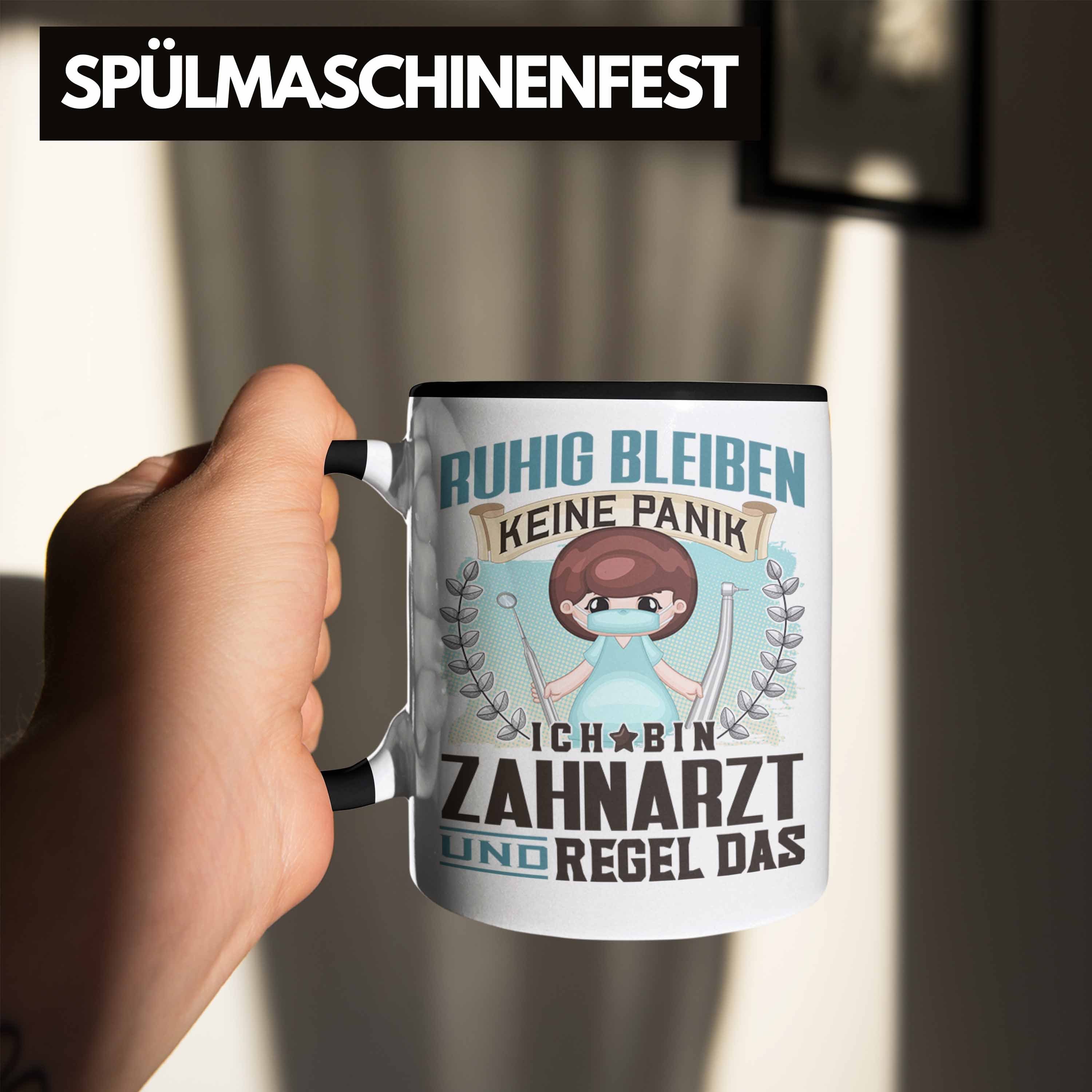 Zahnarzt Blei Schwarz Männer Spruch Ruhig Trendation - Trendation Tasse Geschenk Lustiger Tasse