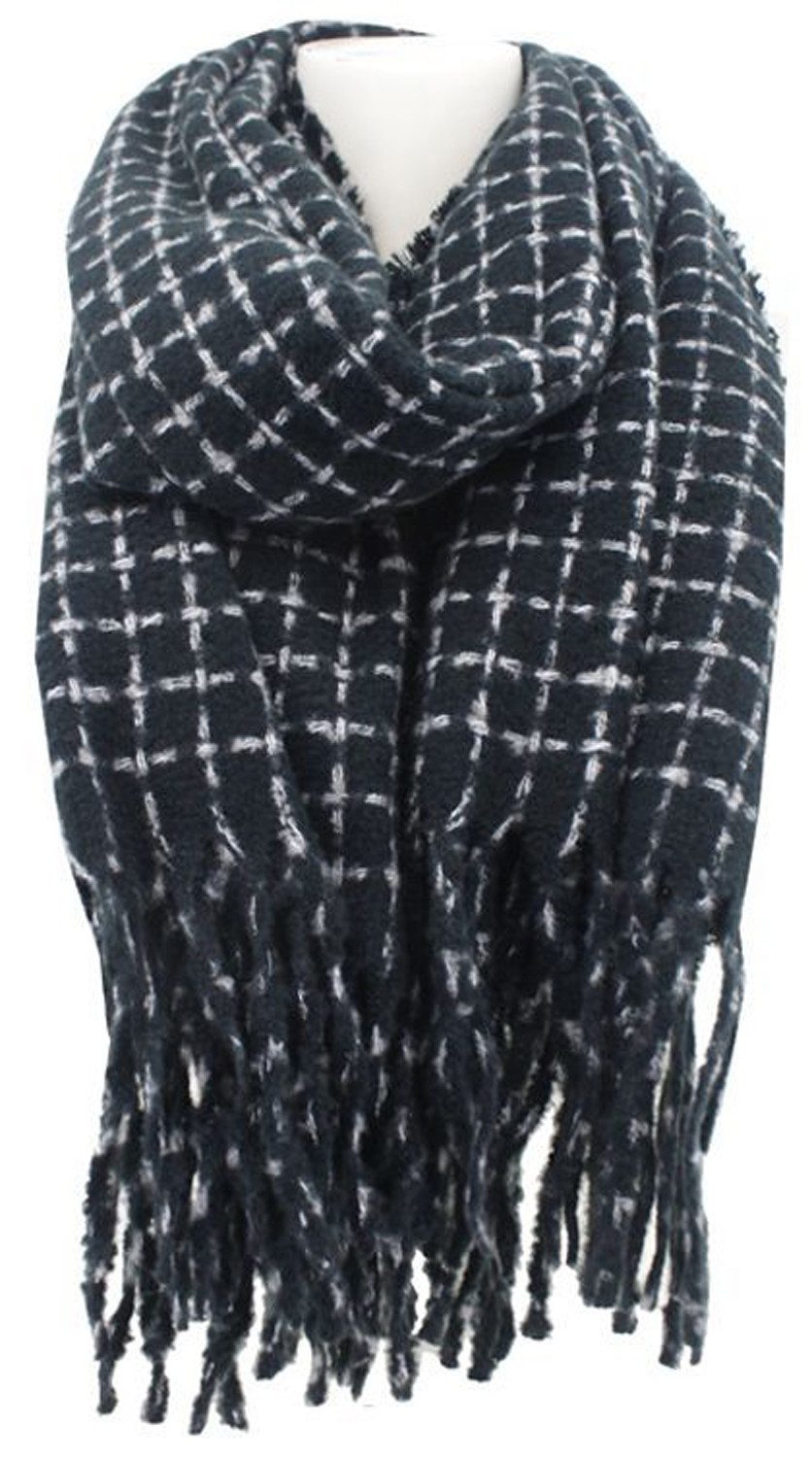 chic4home Schal Winter Weave, (1-St. 1-teilig), Damen Schal ca.65x180cm Karomuster weiches Kaschmir-Gefühl