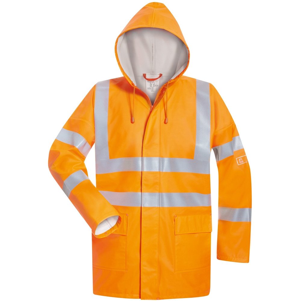 Norway Schutzjacke FRIDBERT Multinorm PU-Regenjacke NORWAY Orange, EN ISO 20471/3, EN 343