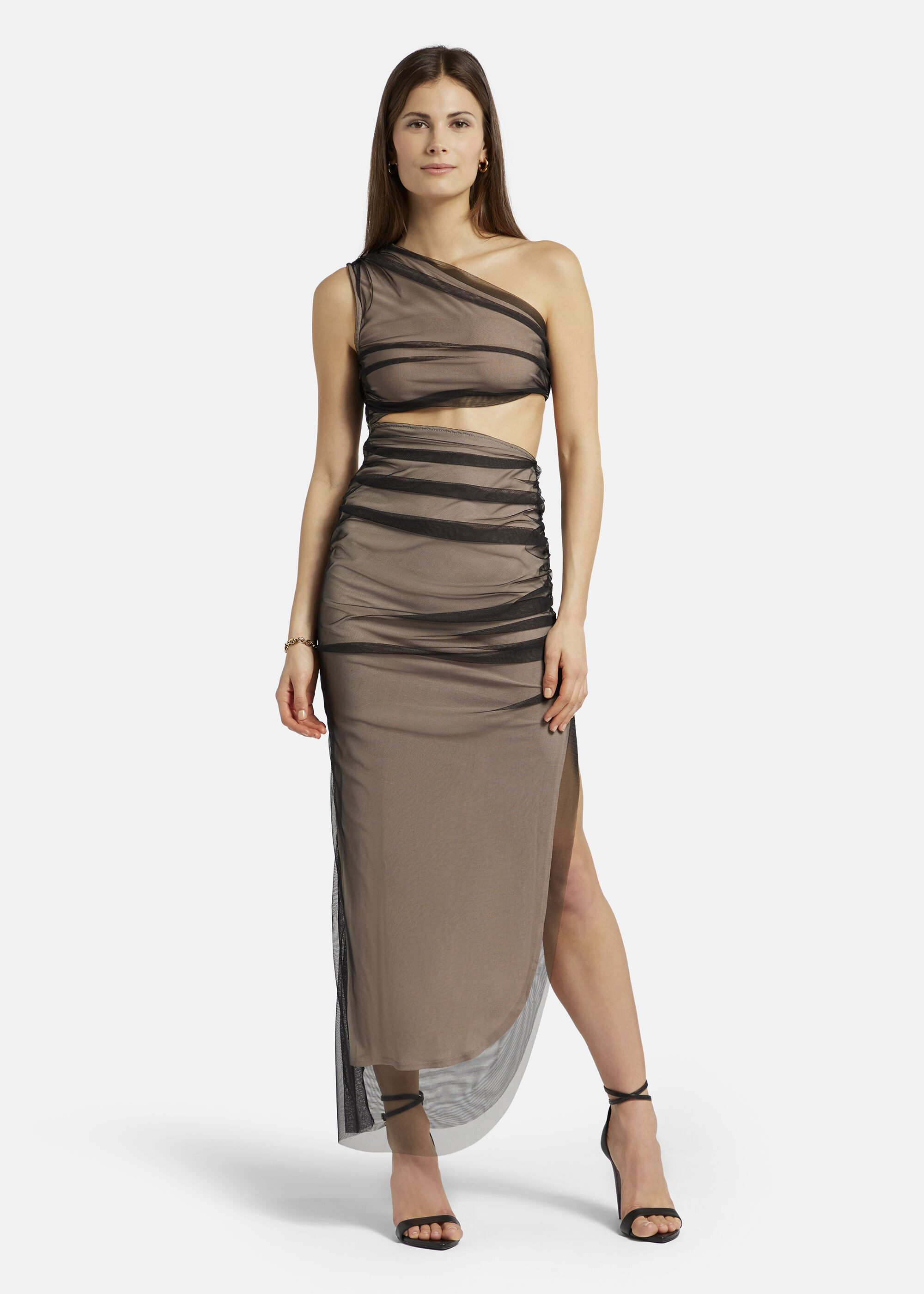 Nicowa Jerseykleid AWITO MAXI im One-Shoulder-Design