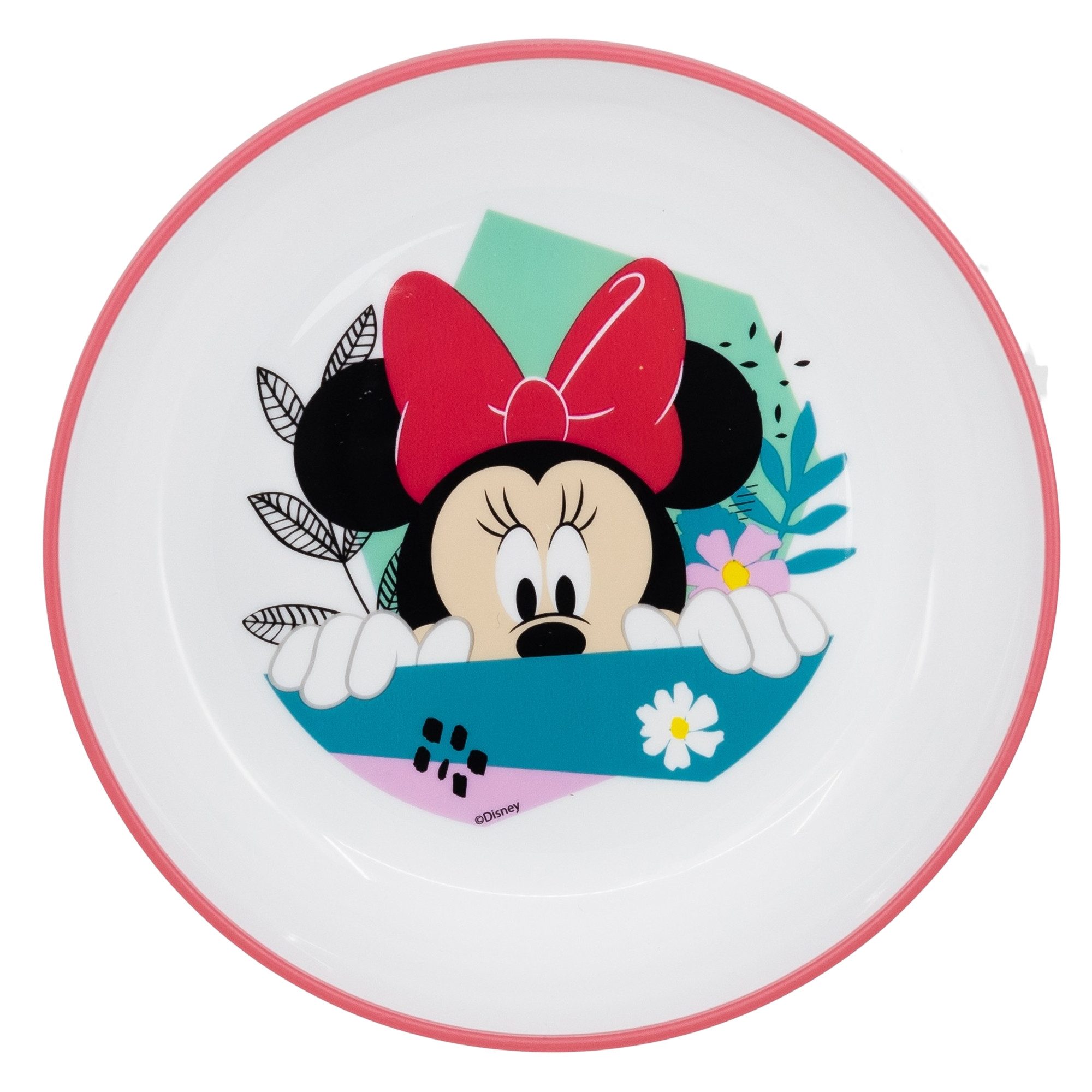 Disney Kindergeschirr-Set Disney Minnie Maus Kinder Geschirr-Set 3 tlg (3-tlg), 1 Personen, BPA-Frei, antirutsch Becher Teller Schüssel