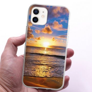 DeinDesign Handyhülle Meer Sonnenuntergang Strand Strand, Apple iPhone 12 Silikon Hülle Bumper Case Handy Schutzhülle