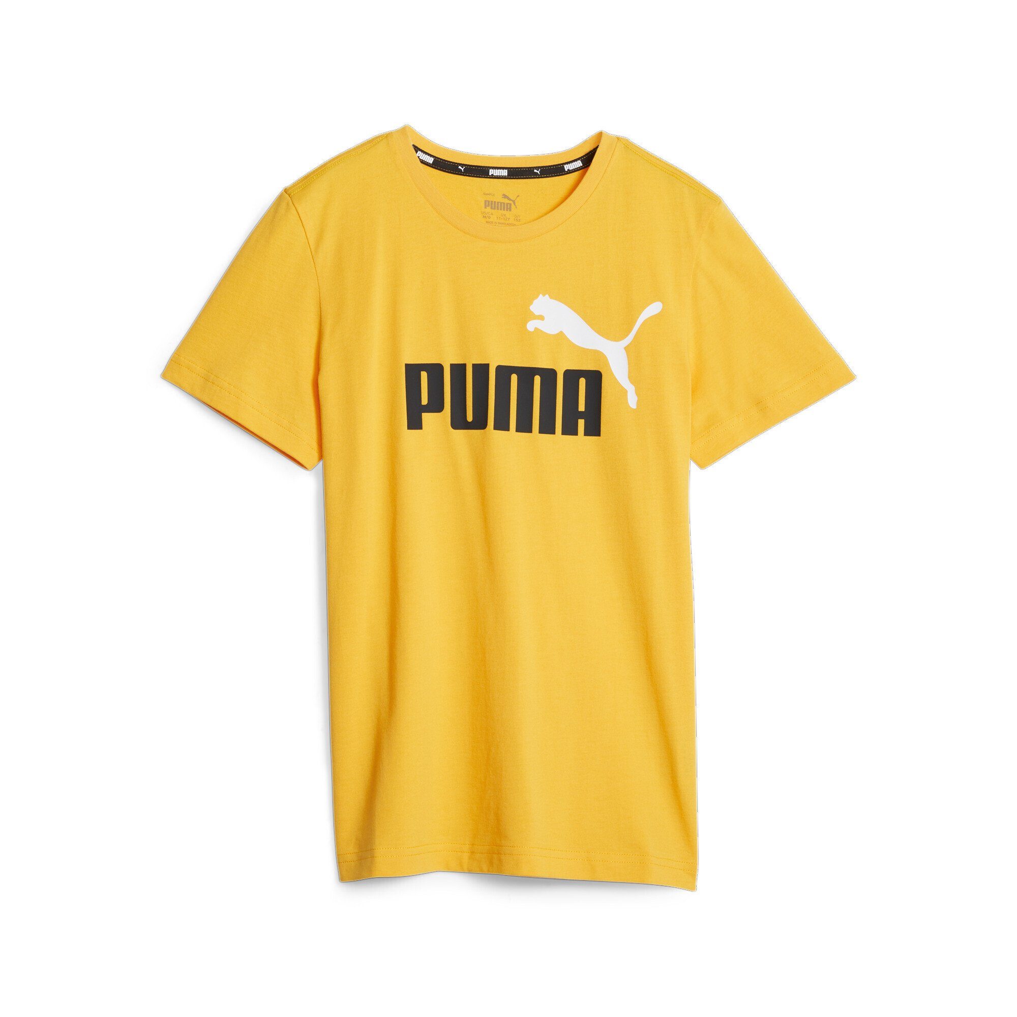 Trainingsshirt T-Shirt Logo Two-Tone PUMA Yellow Essentials+ Sizzle Jungen