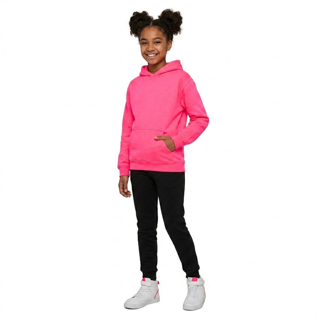 Hoodie Kinder NEON Hoodie leuchtende Farben grün orange gelb pink