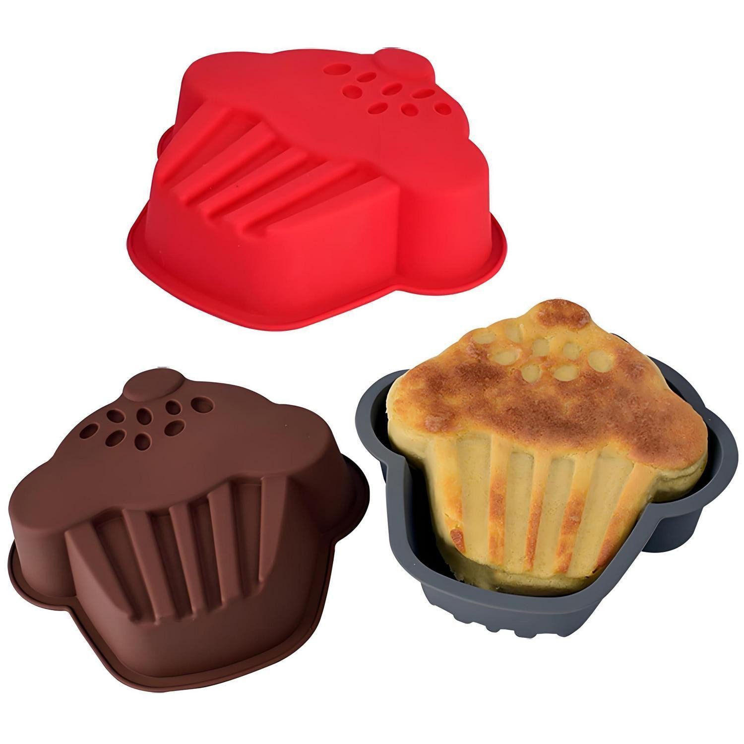 LuxusKollektion Silikonform Silikon Kuchenform Set Weihnachten Muffin Brot, (1-tlg)