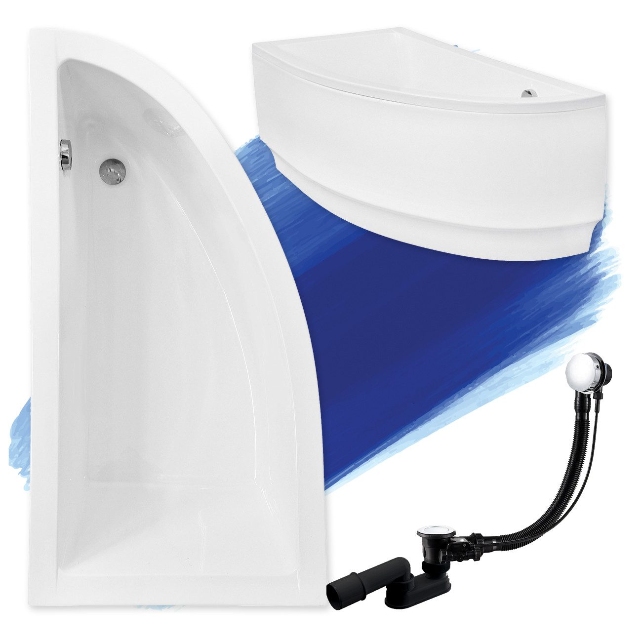 KOLMAN Badewanne Eckbadewanne Praktika 140x70, (Links/Rechts), günstig online kaufen