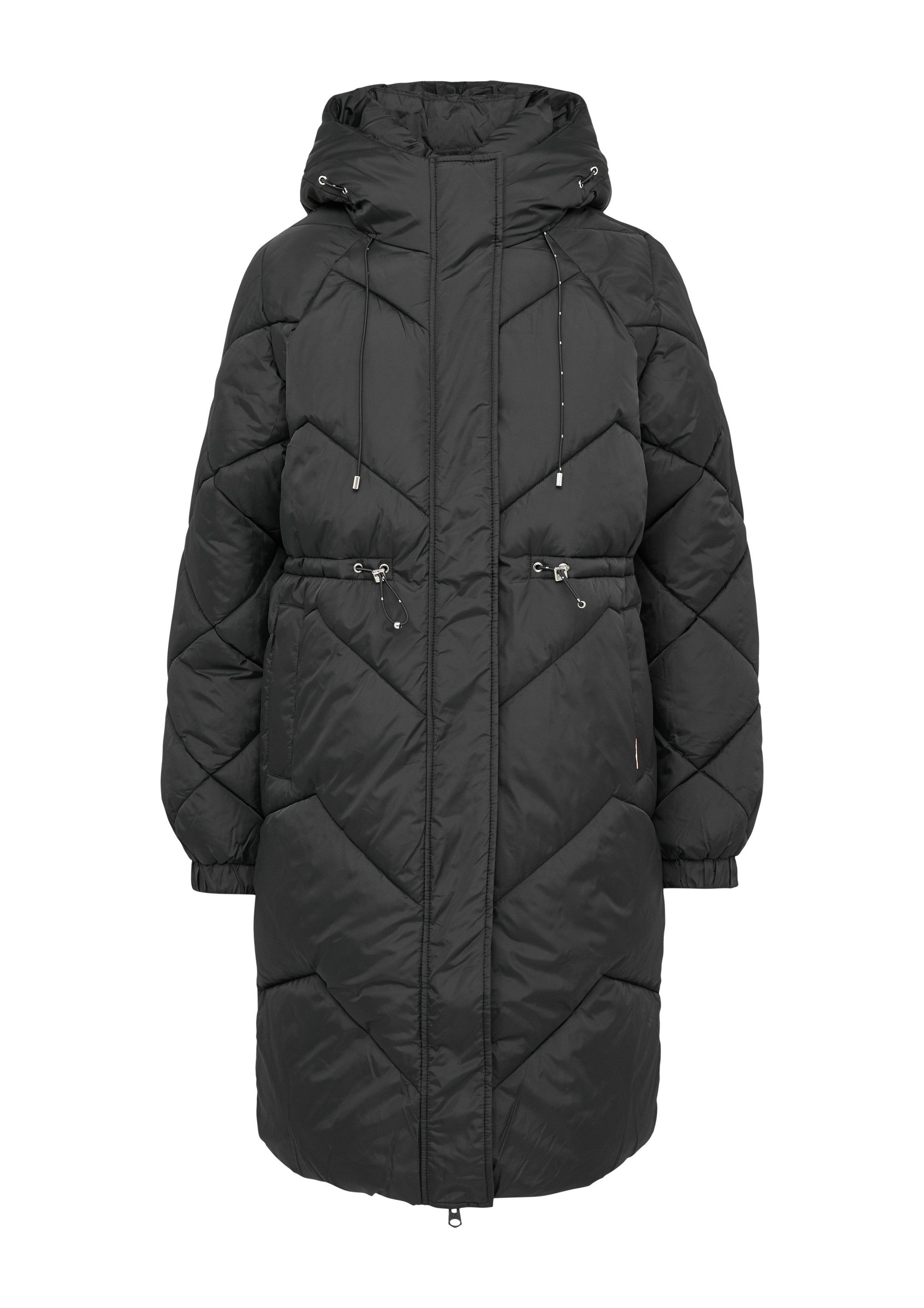 QS Wintermantel Outdoor-Mantel Steppmantel mit Kapuze
