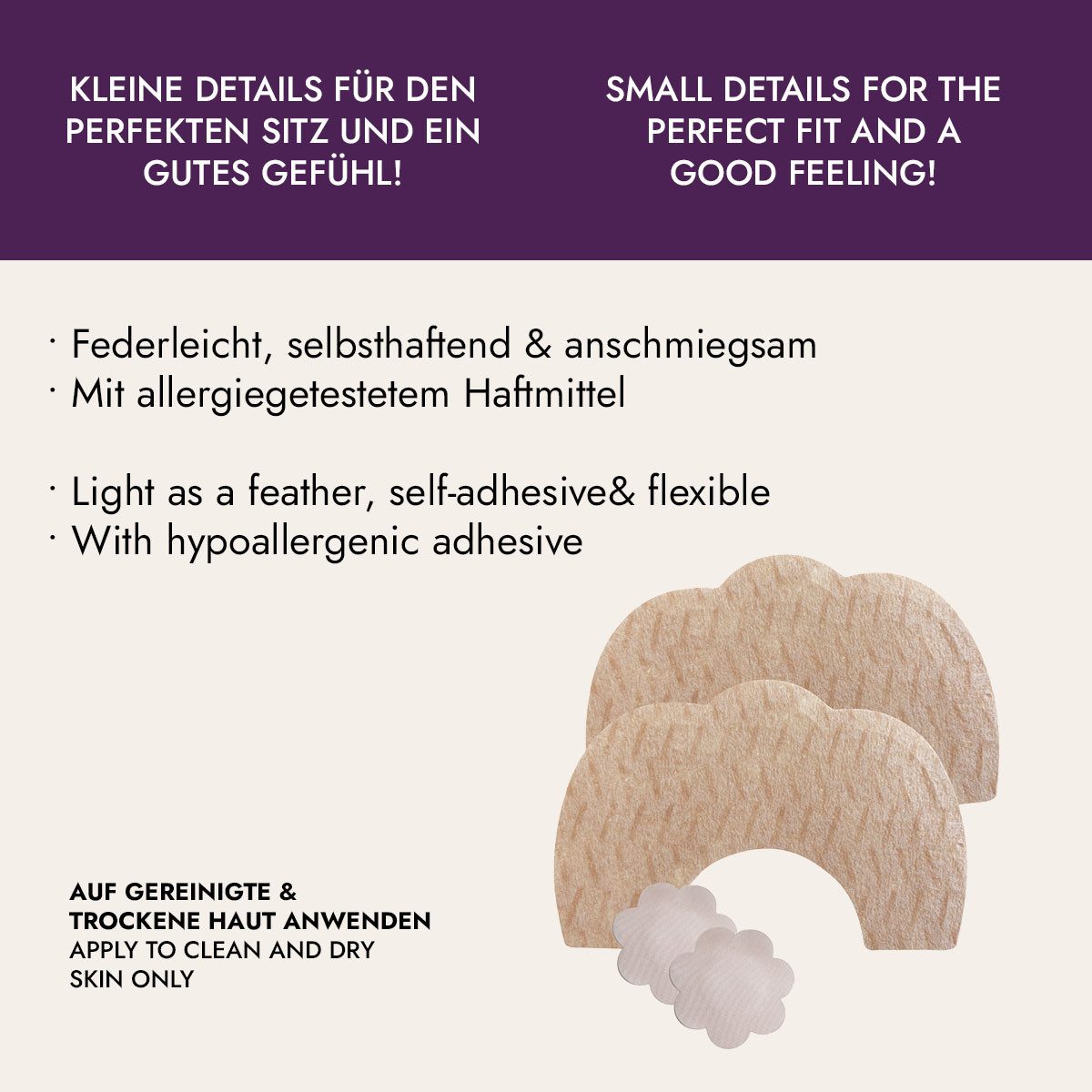 Miss Perfect Klebe-BH 10005-6 Paper Film Lift-up BH mit Nipple Covers – Unsichtbarer Lift-up