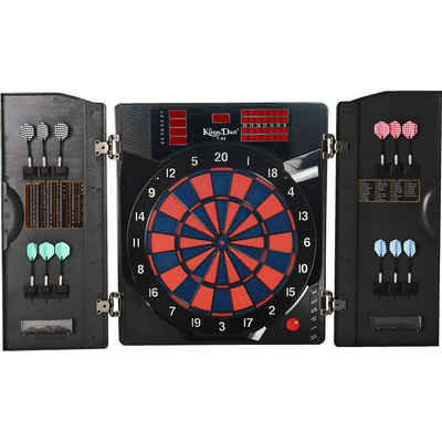 Kings Dart Dartscheibe Elektronische Dartscheibe Cabinett, mit 211 Spielvarianten, bis 8 S..., Für bis zu 8 Spieler geeignet