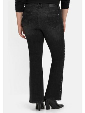Sheego Bootcut-Jeans Große Größen mit seitlichen Nieten