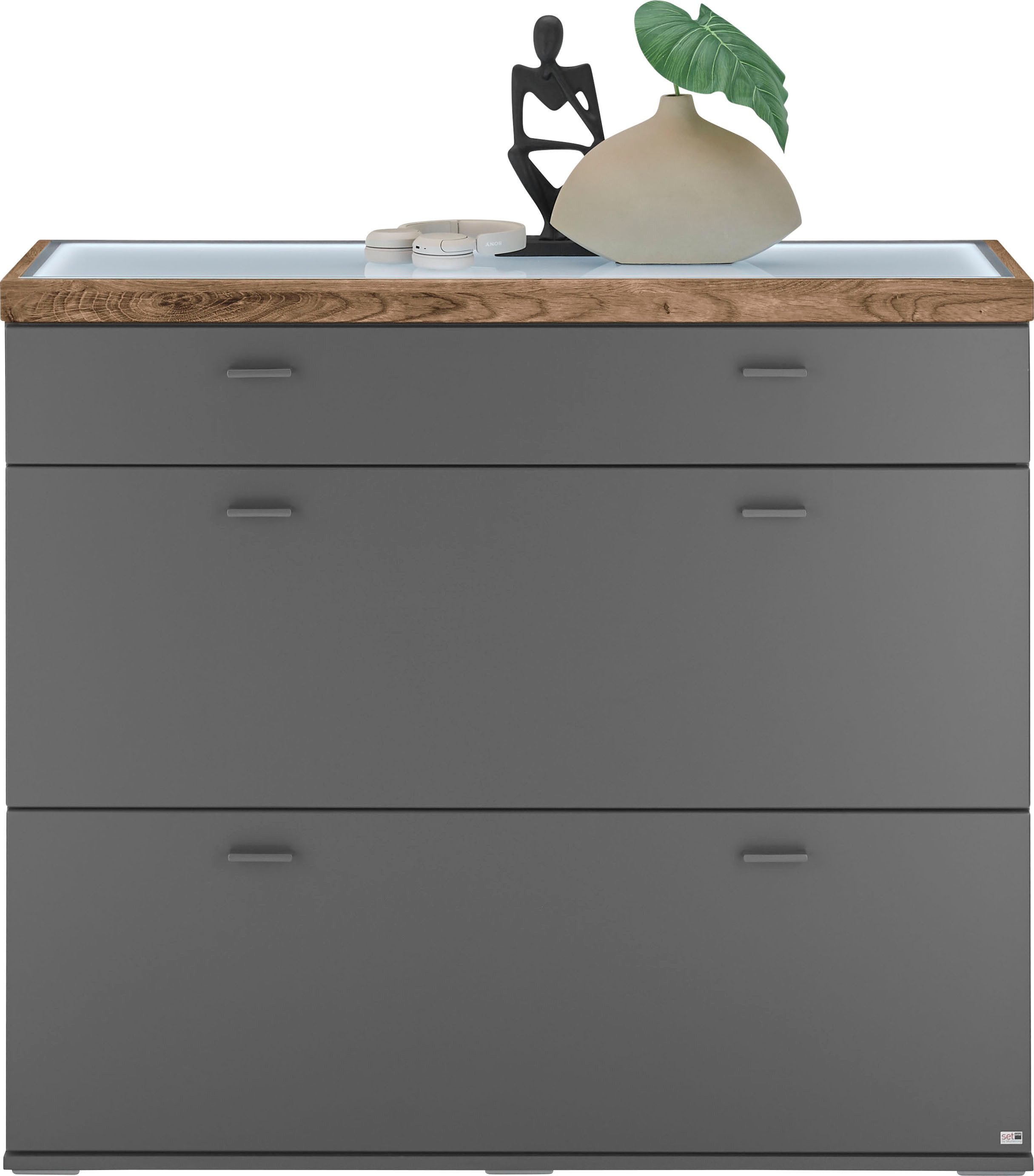 set one by Musterring Sideboard Lancaster Dielen, inklusive LED-Beleuchtung, mit Türen und Schubkästen, Breite 121 cm