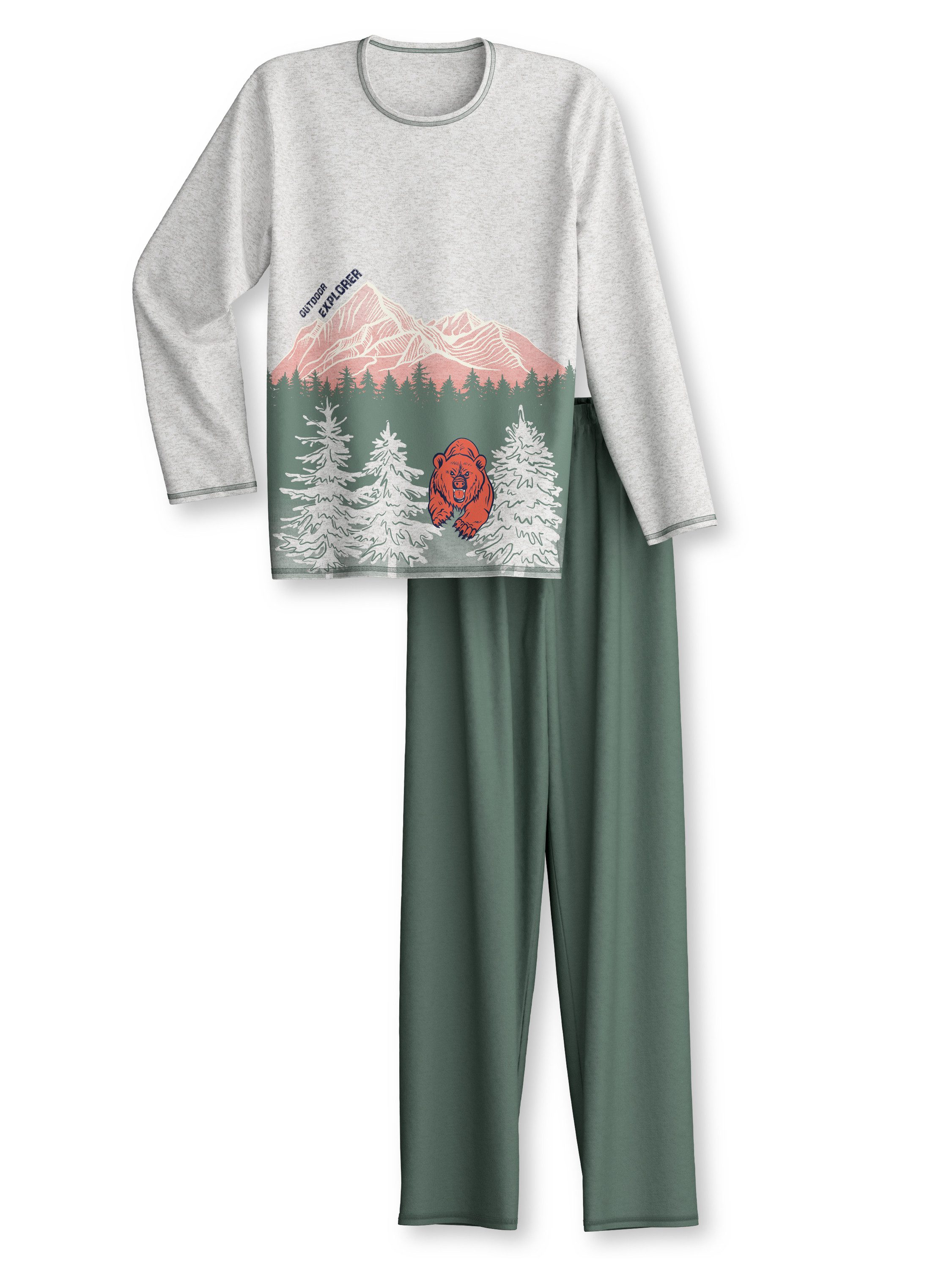 CALIDA Capri-Pyjama Kids Outdoor Kinder (2 tlg) aus hochwertiger Baumwolle, hautfreundlich, pflegeleicht